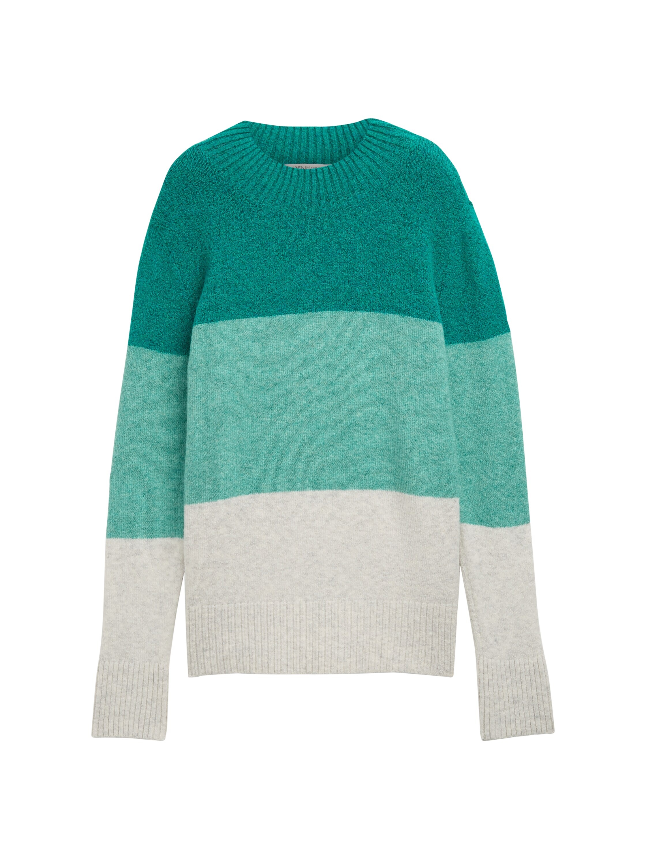 TOM TAILOR Denim Strickpullover, mit Colour Blocking