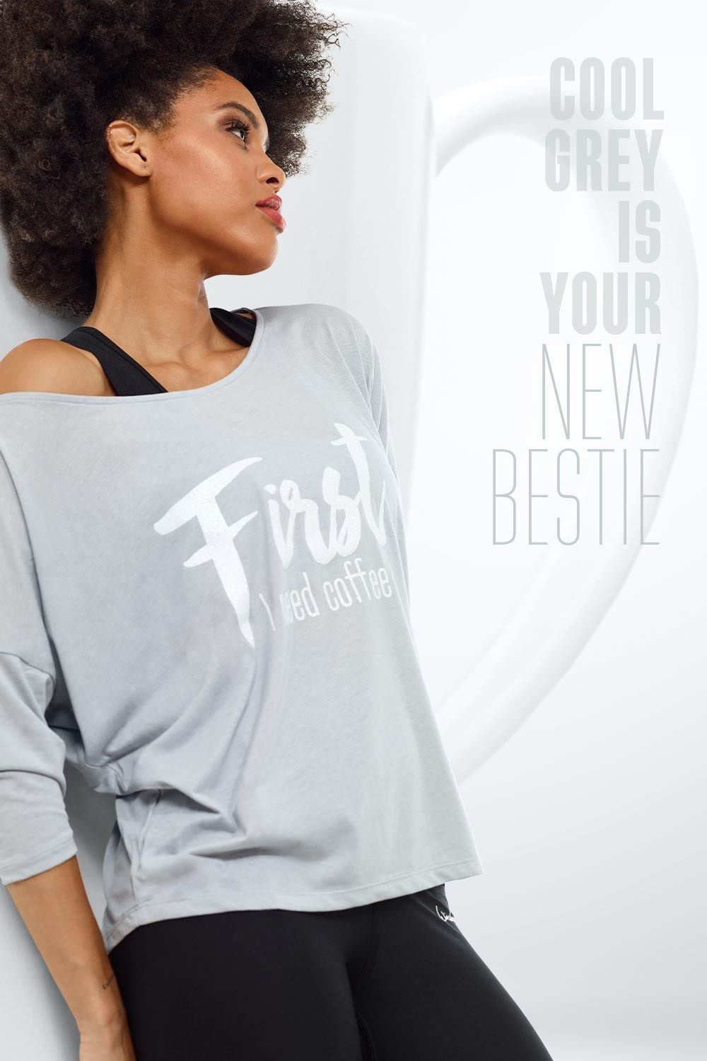 Winshape Oversize-Shirt »MCT002 ultra leicht«, mit weissem Glitzer-Aufdruck