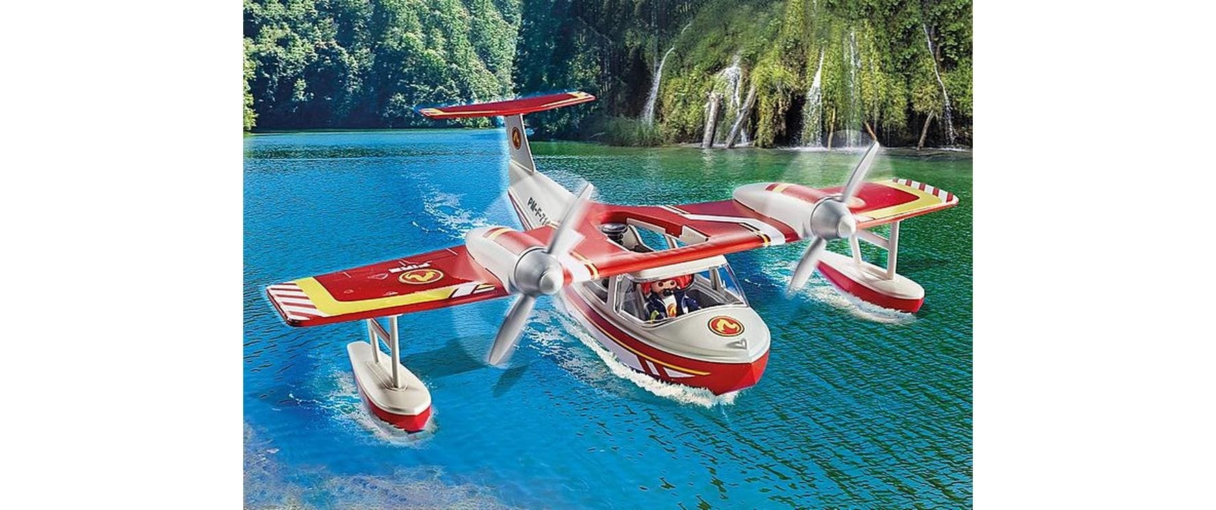 Playmobil® Spielbausteine »Action Heroes Feuerwehrflugzeug mit Löschfunktion 71463«, (34 St.)