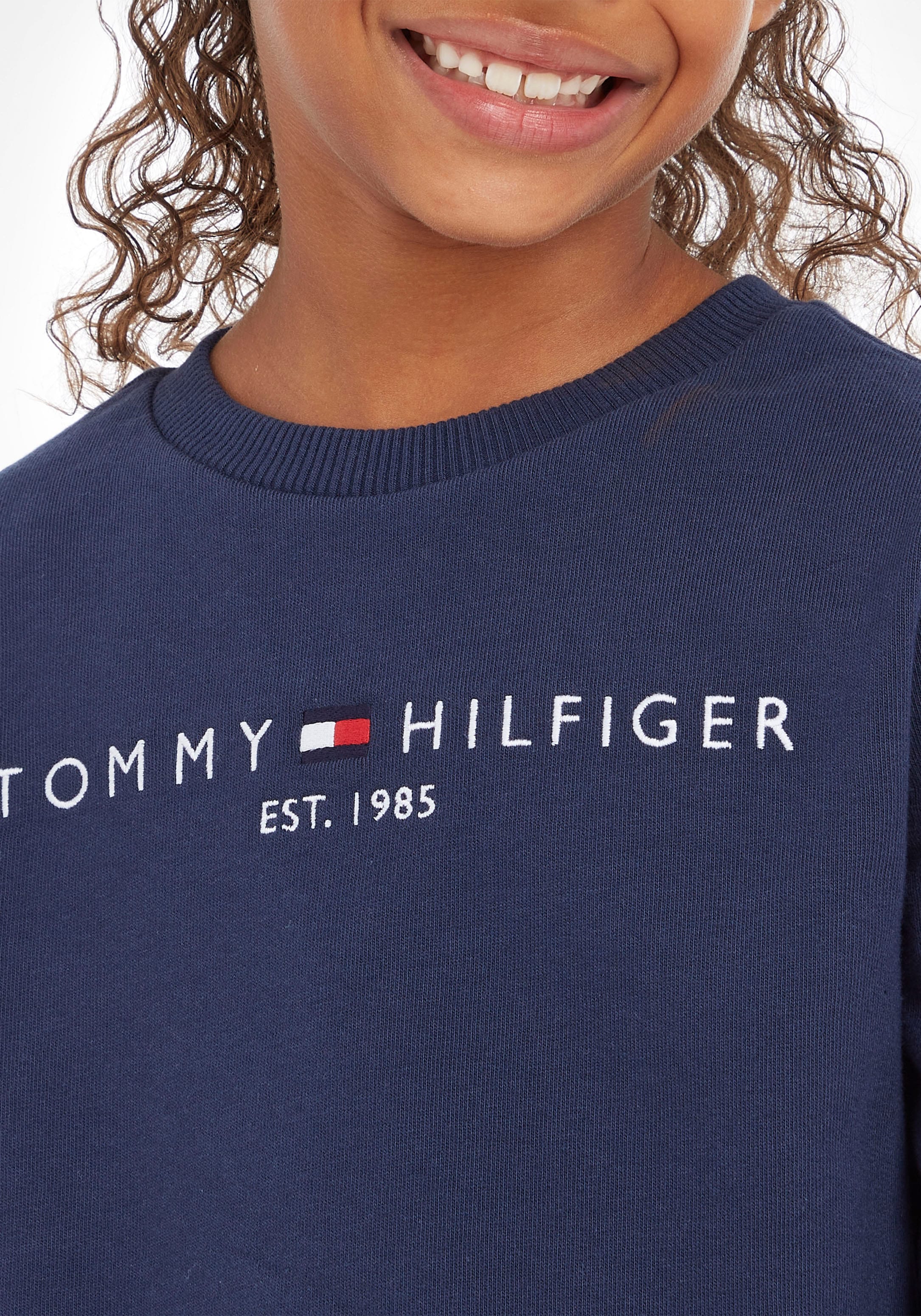 bestellen Kids Sweatshirt Junior günstig Mädchen Hilfiger »ESSENTIAL Kinder Tommy Jungen MiniMe,für ✵ | und Jelmoli-Versand SWEATSHIRT«,