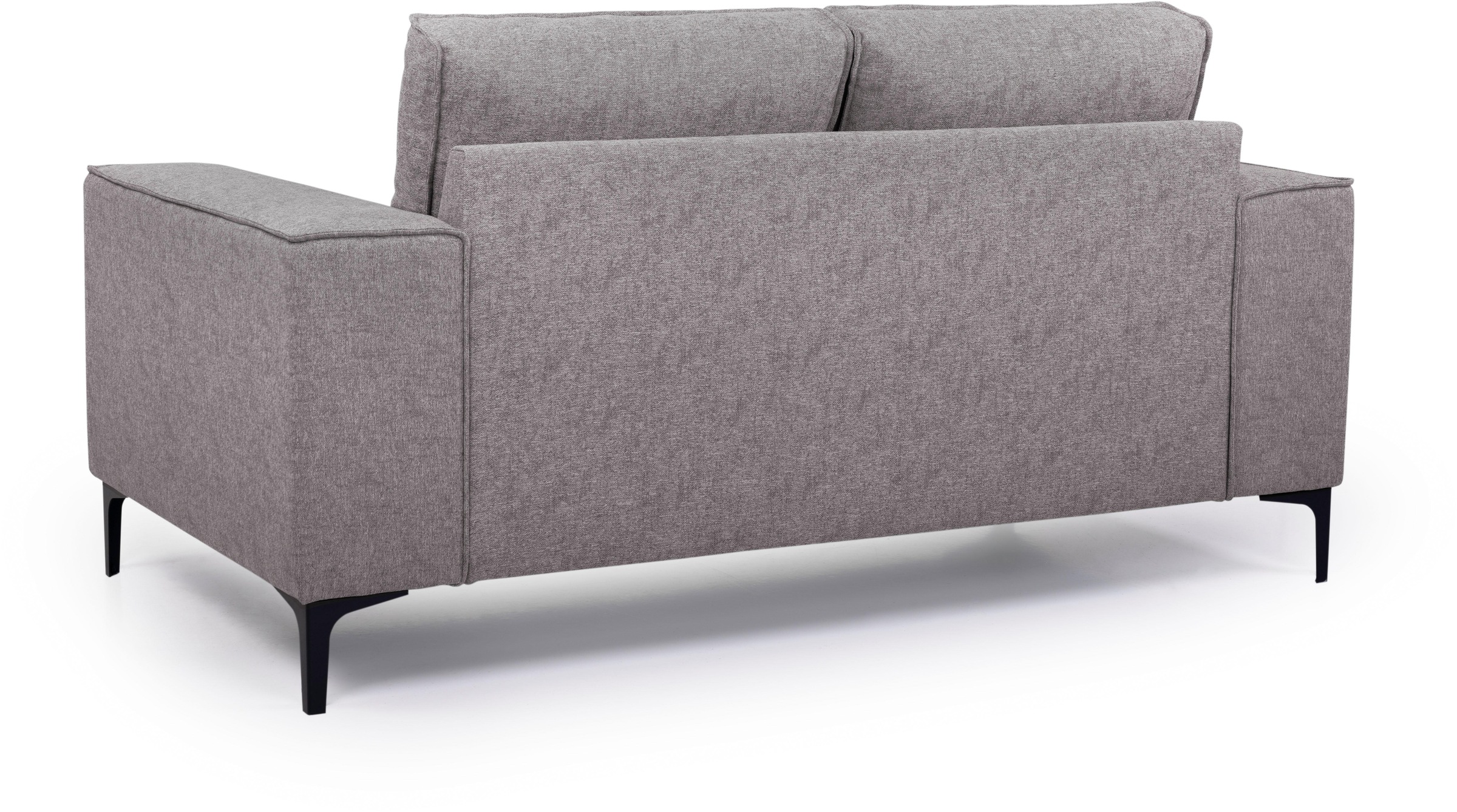 Places of Style 2-Sitzer »Kompaktsofa Oland, Struktur, Flachgewebe, Luxus-Microfaser, Boucle«, 164 cm, Wellenunterfederung, Skandi-Design, Metallfüsse