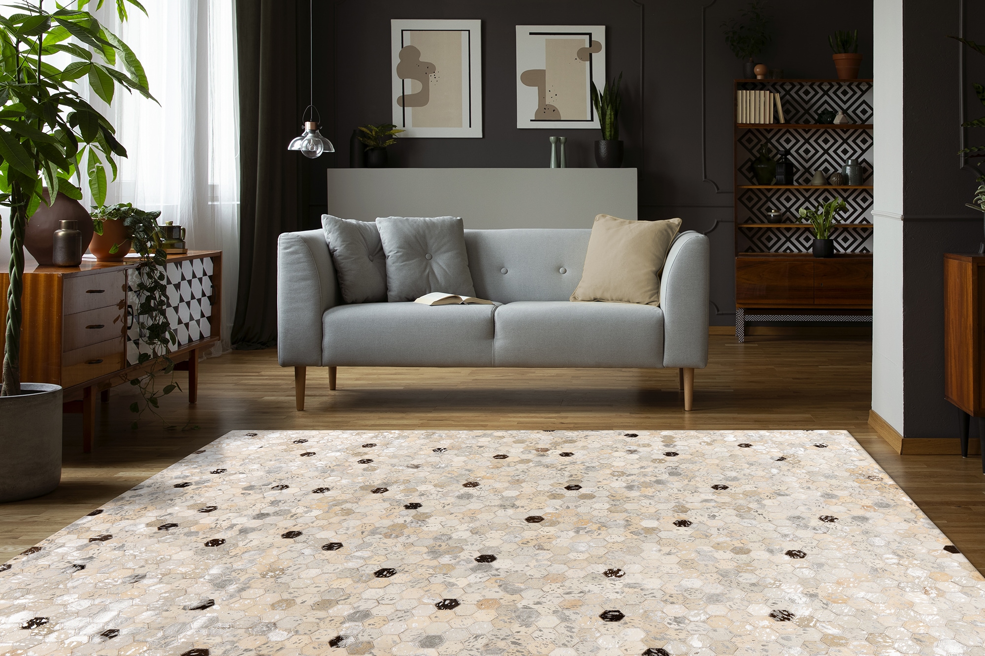 Padiro Teppich »Lavin 1025«, rechteckig, 8 mm Höhe, Handgenähtes und hochwertig verarbeitetes Unikat