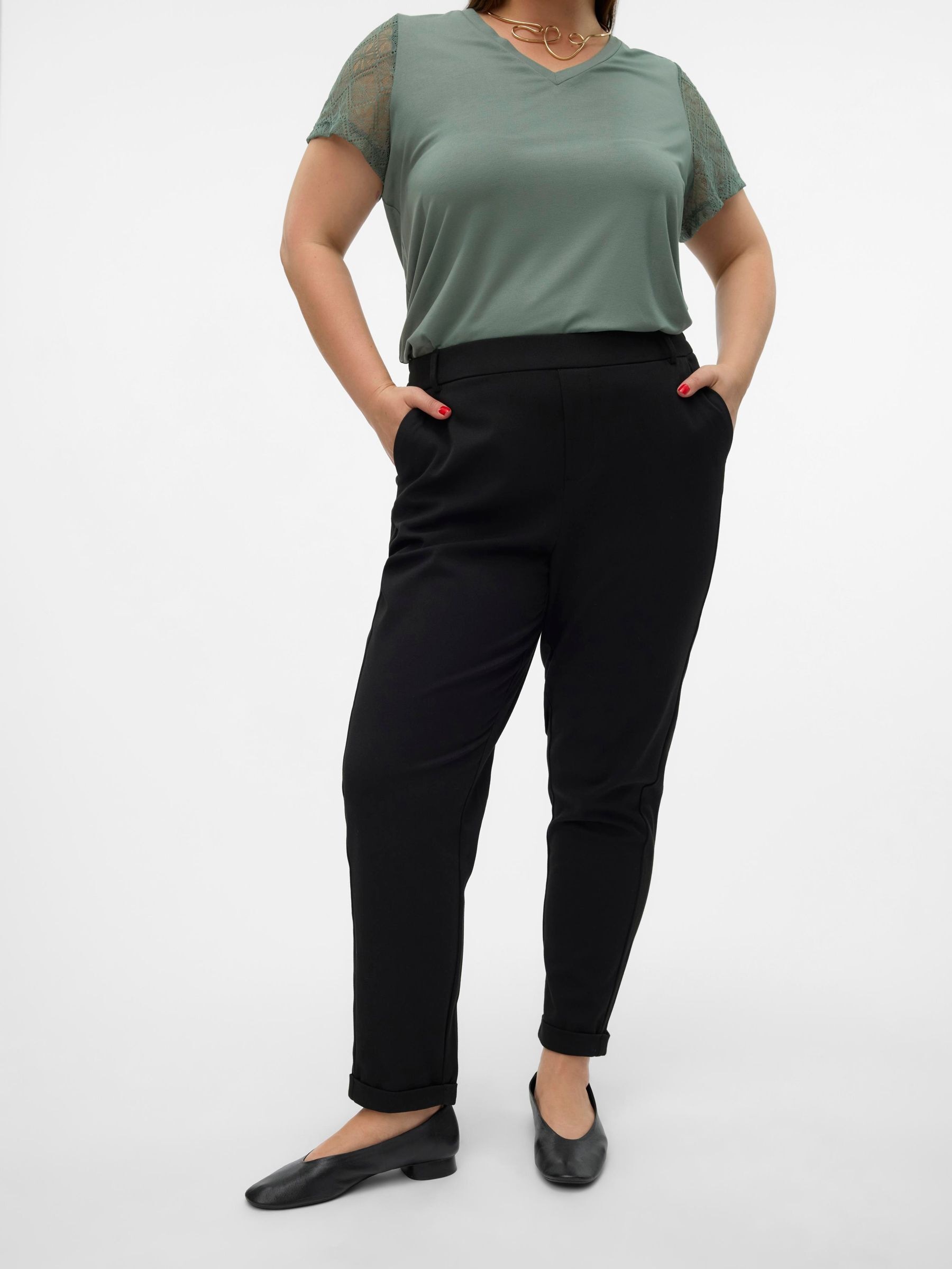 Vero Moda Curve Anzughose »VMCMAYA MW LOOSE SOLID PANT CUR NOOS«
