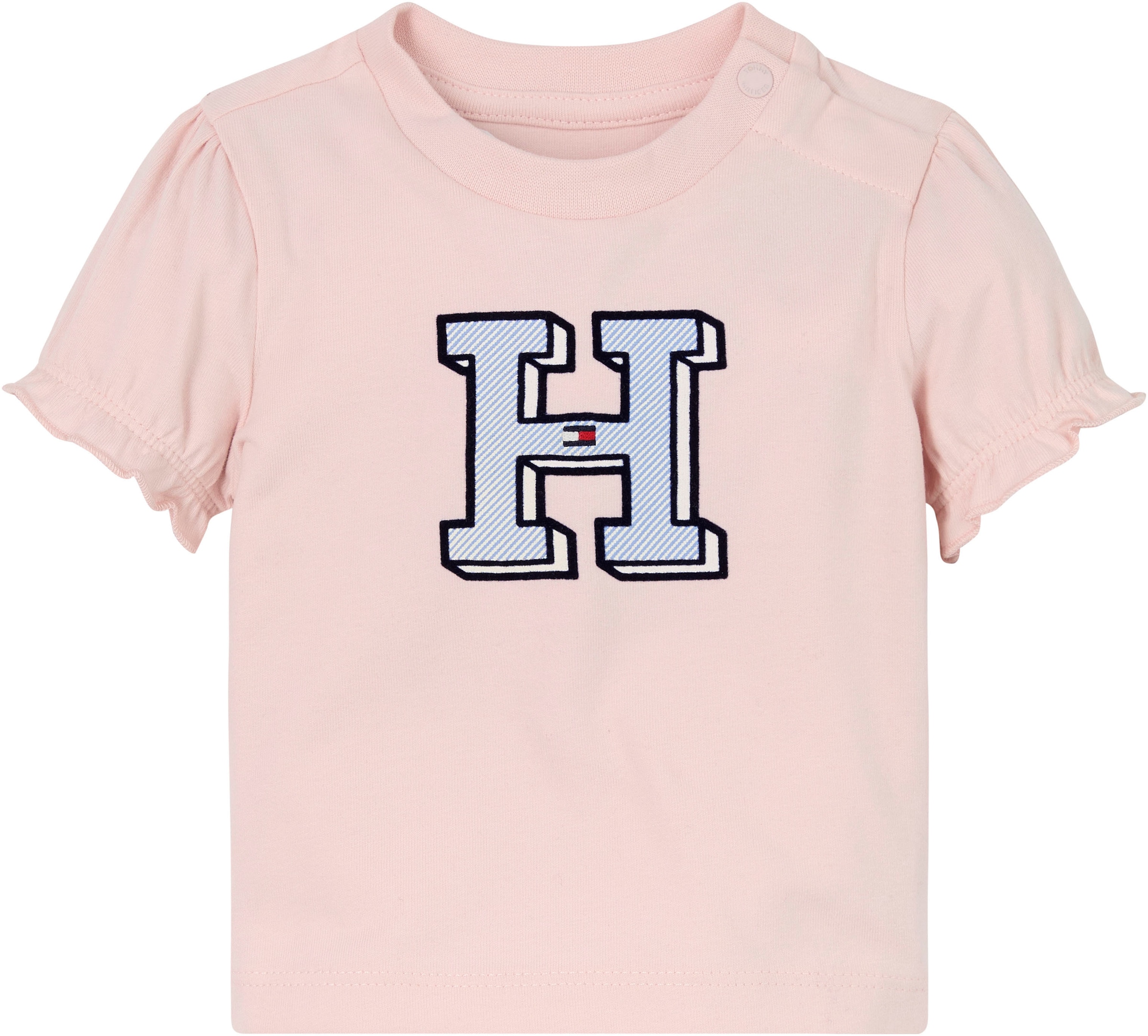 ✵ Tommy Hilfiger T-Shirt »BABY Jelmoli-Versand | Hilfiger Ärmel, Drucker, H Logo-Print Rüsche bestellen S/S«, ITHACA am günstig mit TEE