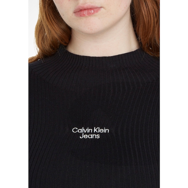 Calvin Klein Jeans Bodykleid »STACKED LOGO TIGHT SWEATER DRESS«, mit Calvin  Klein Markenlogo auf der Brust online shoppen | Jelmoli-Versand