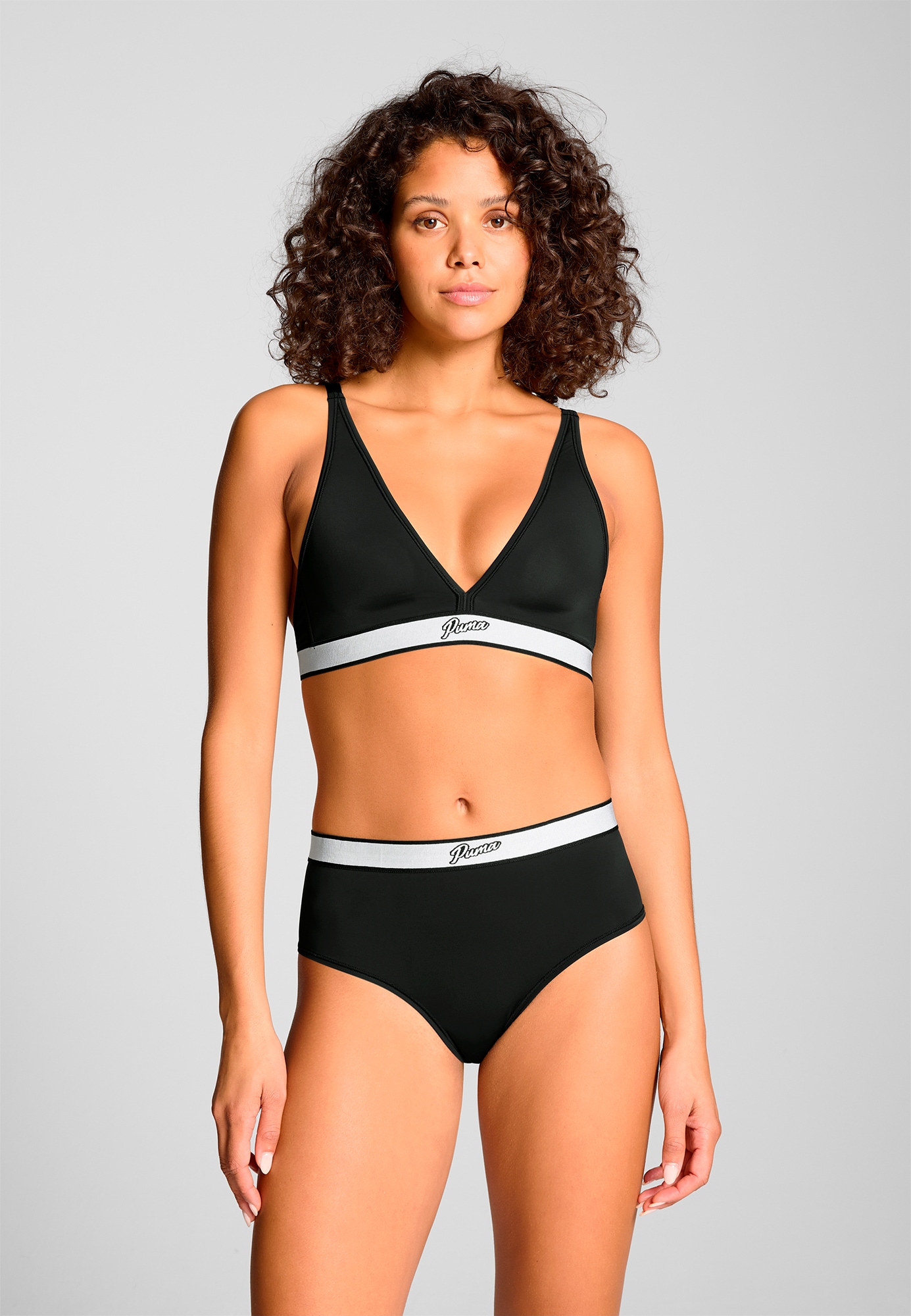 PUMA Sport-BH 1 mit tiefem V-Ausschnitt