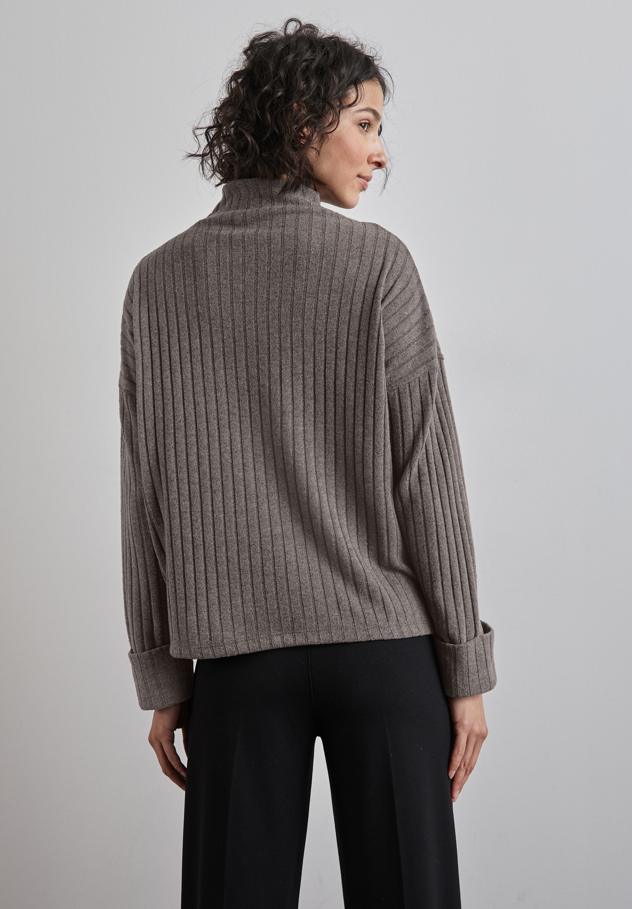 STREET ONE Langarmshirt, mit Ripp-Struktur