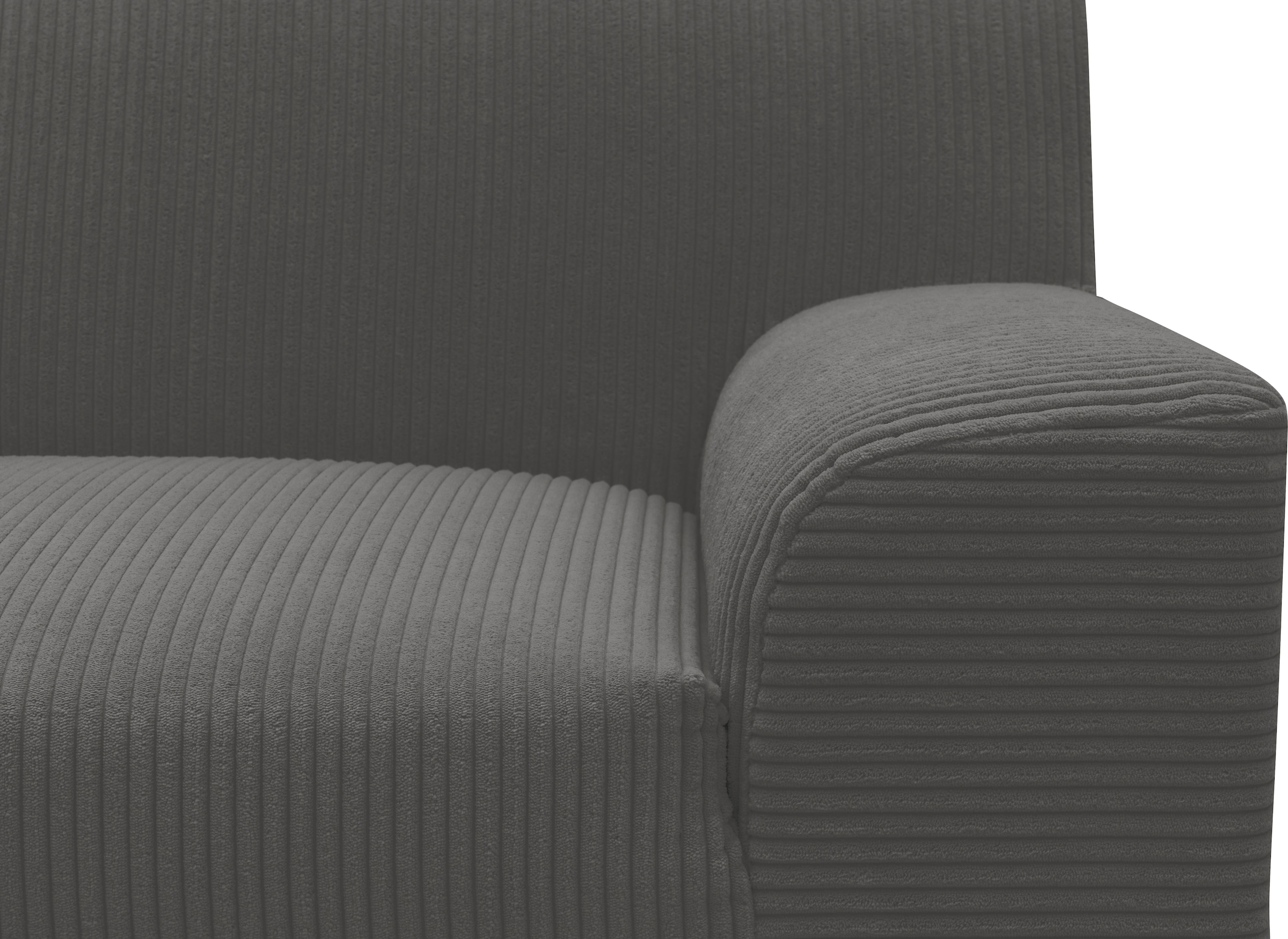 DOMO collection Ecksofa »Turah 2, L-Form, Cord oder Luxus-Microfaser, komfortabler Federkern«, B/T/H: 241/146/79 cm, incl. Zierkissen, wahlweise mit Bettfunktion