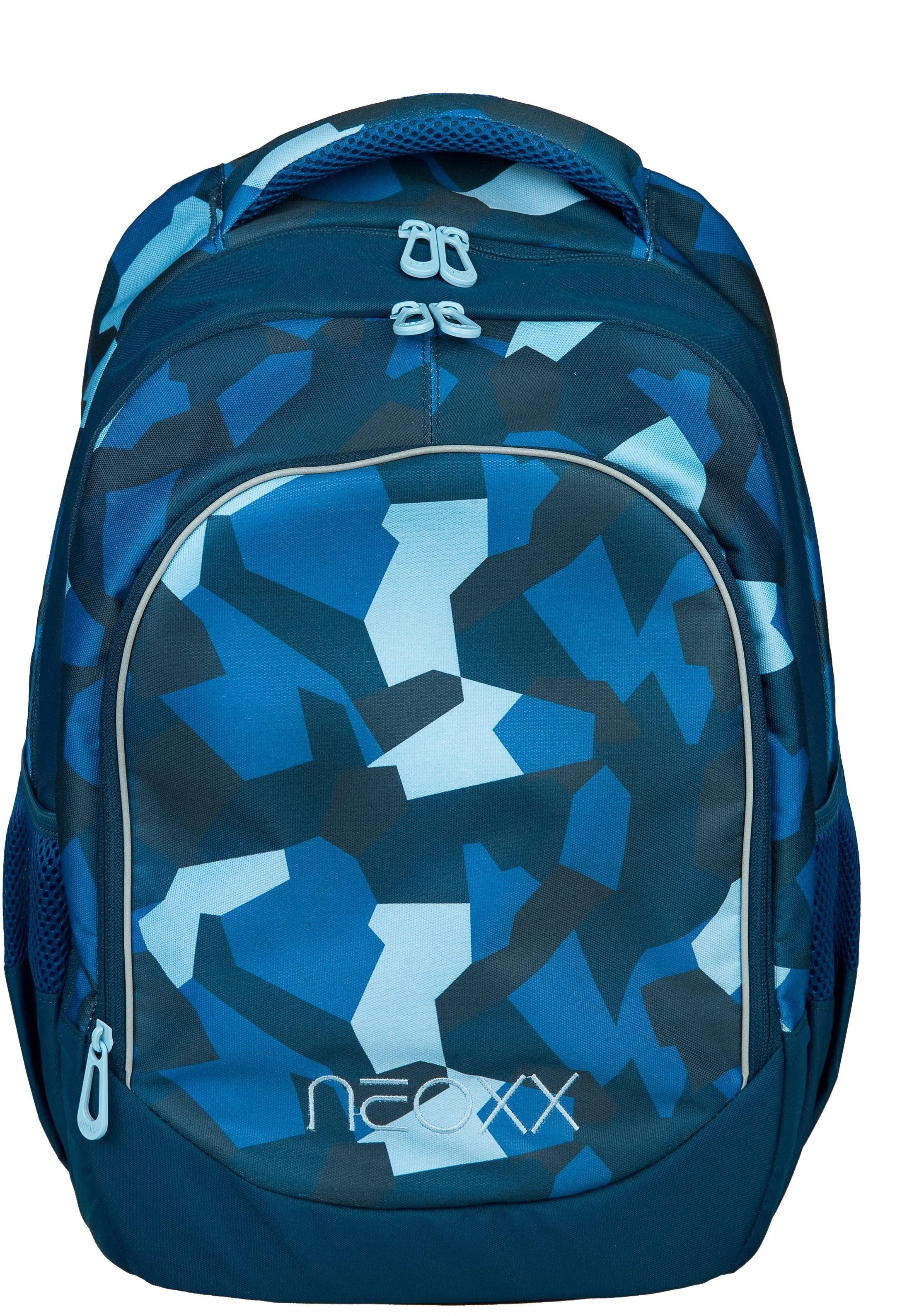 neoxx Schulrucksack »Fly, Camo Nation«, Reflektionsnaht, aus recycelten PET-Flaschen