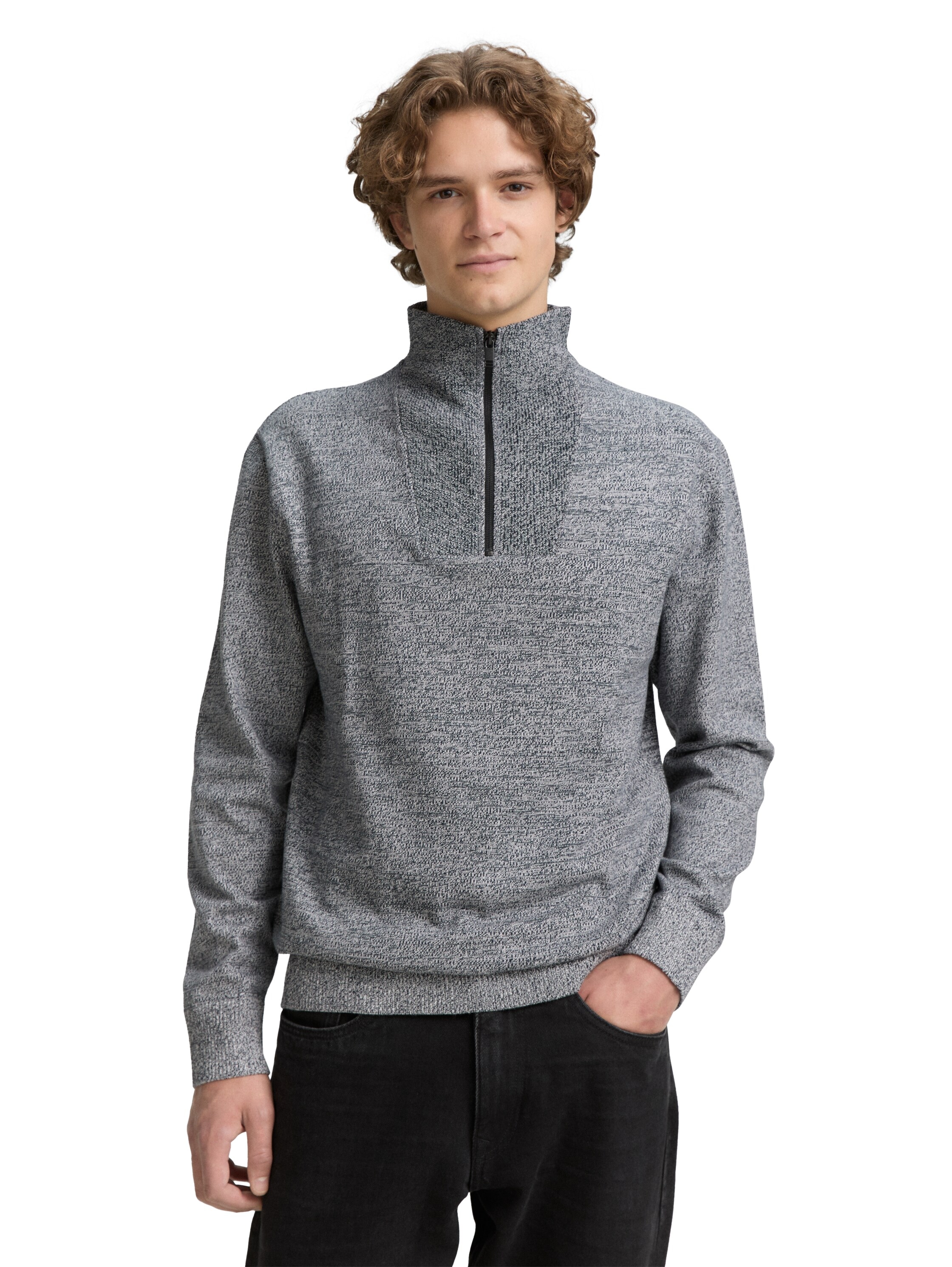 TOM TAILOR Denim Troyer mit Rippbündchen