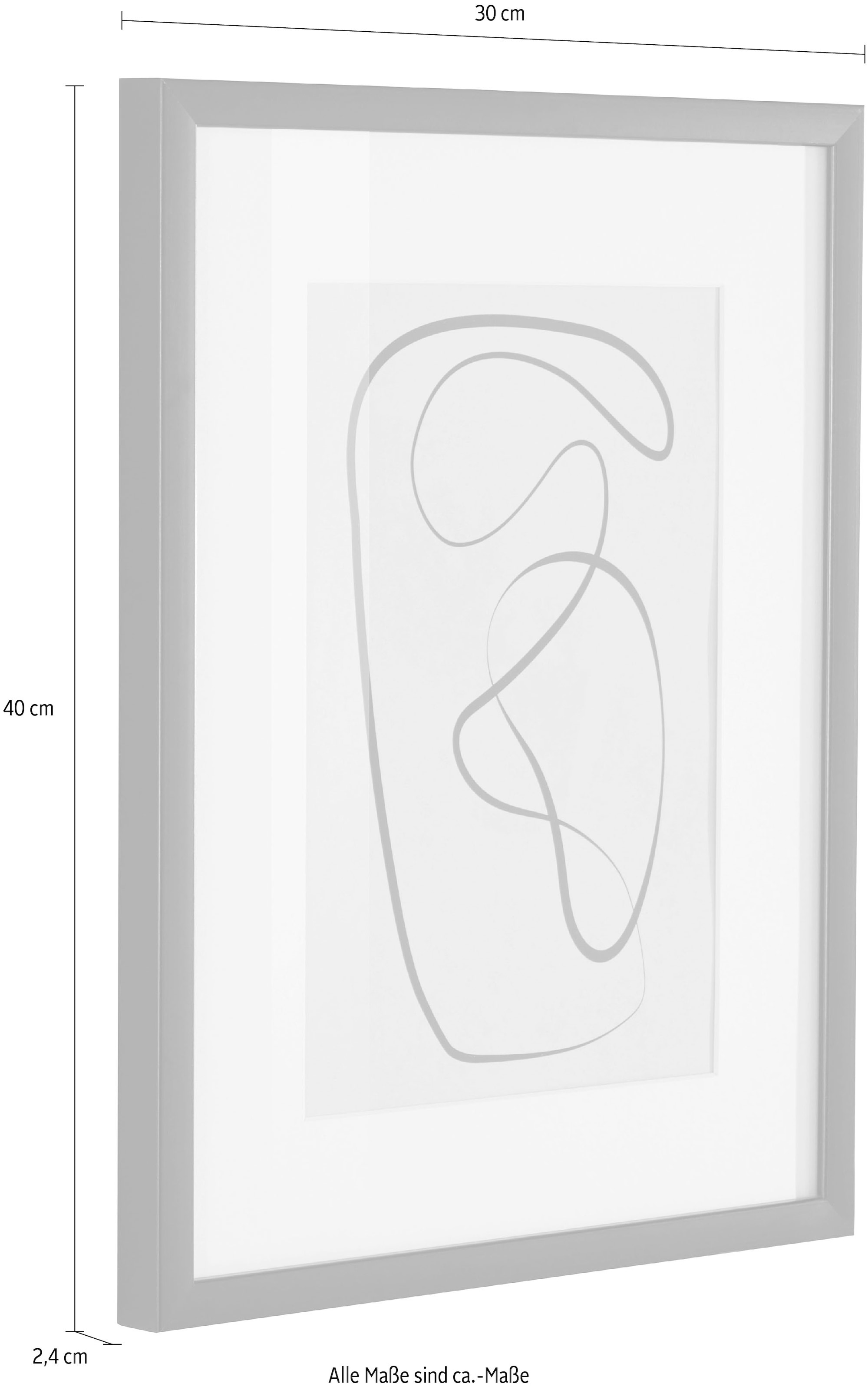 LeGer Home by Lena Gercke Bild »Abstract«, Abstrakt, (1 St.), Poster, beige, gerahmt, minimalistisch