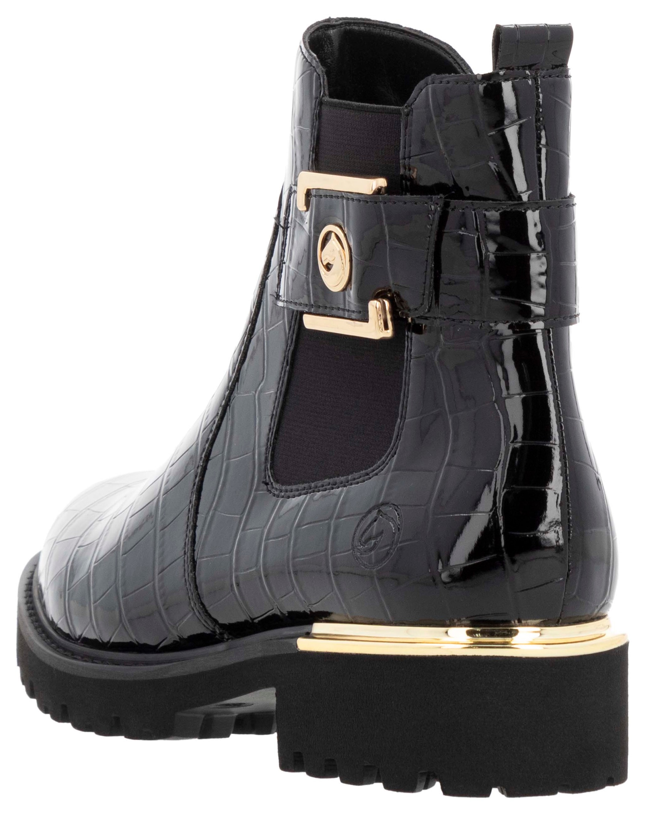 Remonte Chelseaboots, Blockabsatz, Boots, Stiefelette mit praktischem Innen-Reissverschluss