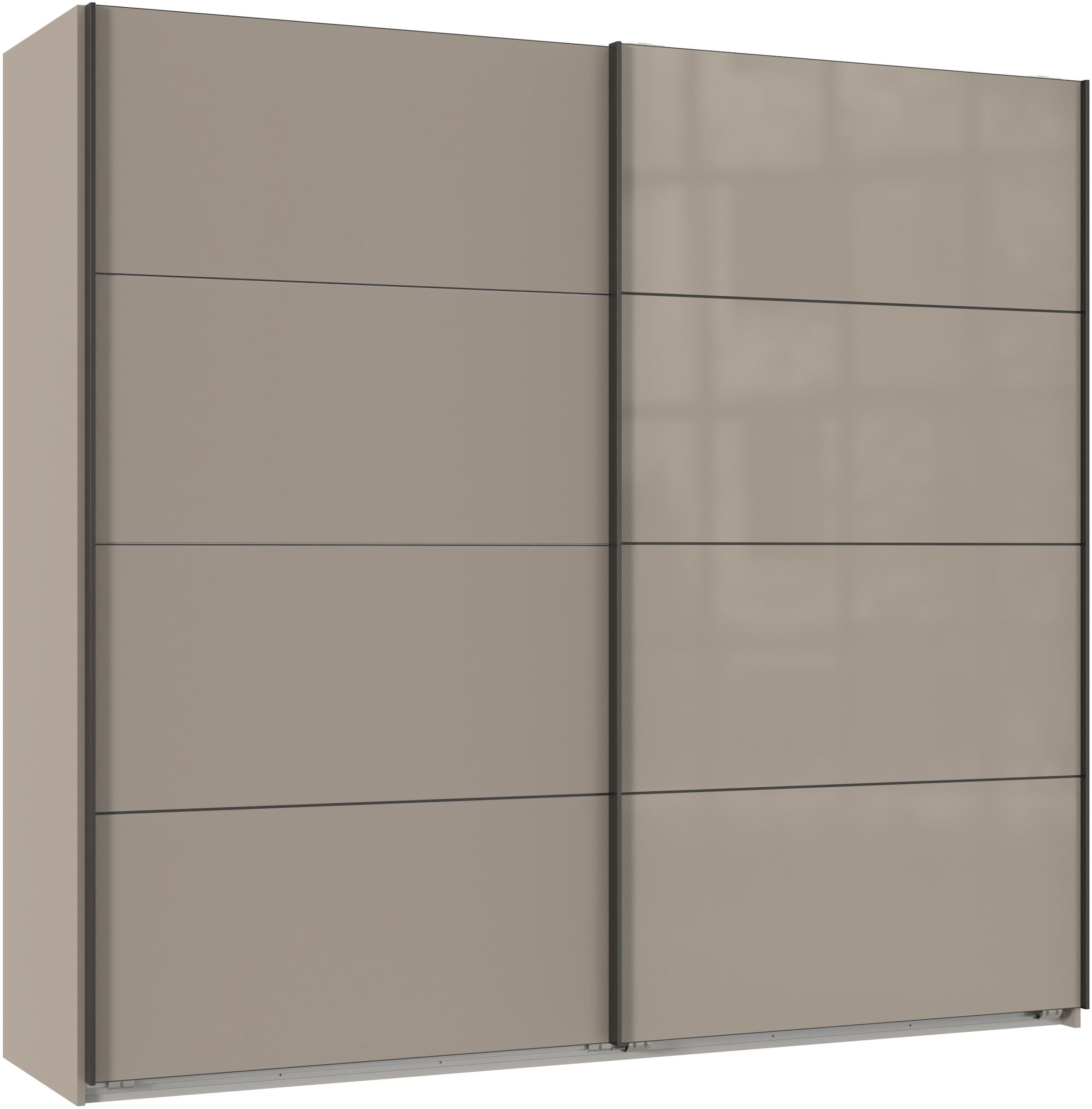 Wimex Kleiderschrank »Tilburg, Metallgriffe, Made in Germany« Breite 270cm wahlweise mit 2 oder 3 Türen, mit Schwebetüren, jeweils 1 Glaselement, 180, 225 oder 270cm breit