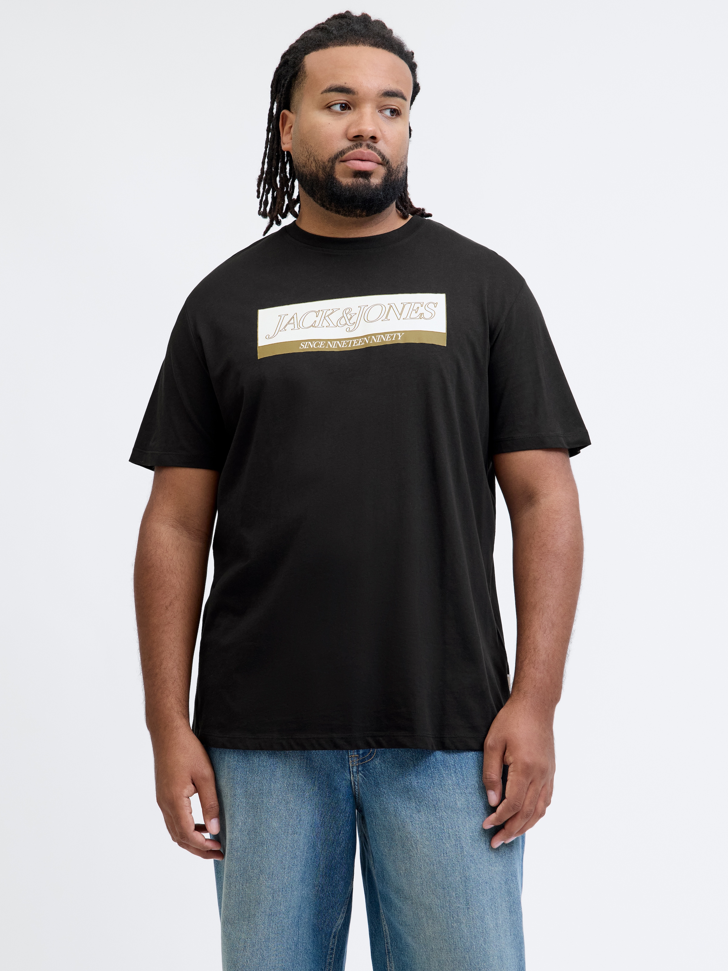 Jack & Jones PlusSize T-Shirt »JORINWOOD BLOCK BRANDING TEE SS CN PLS«