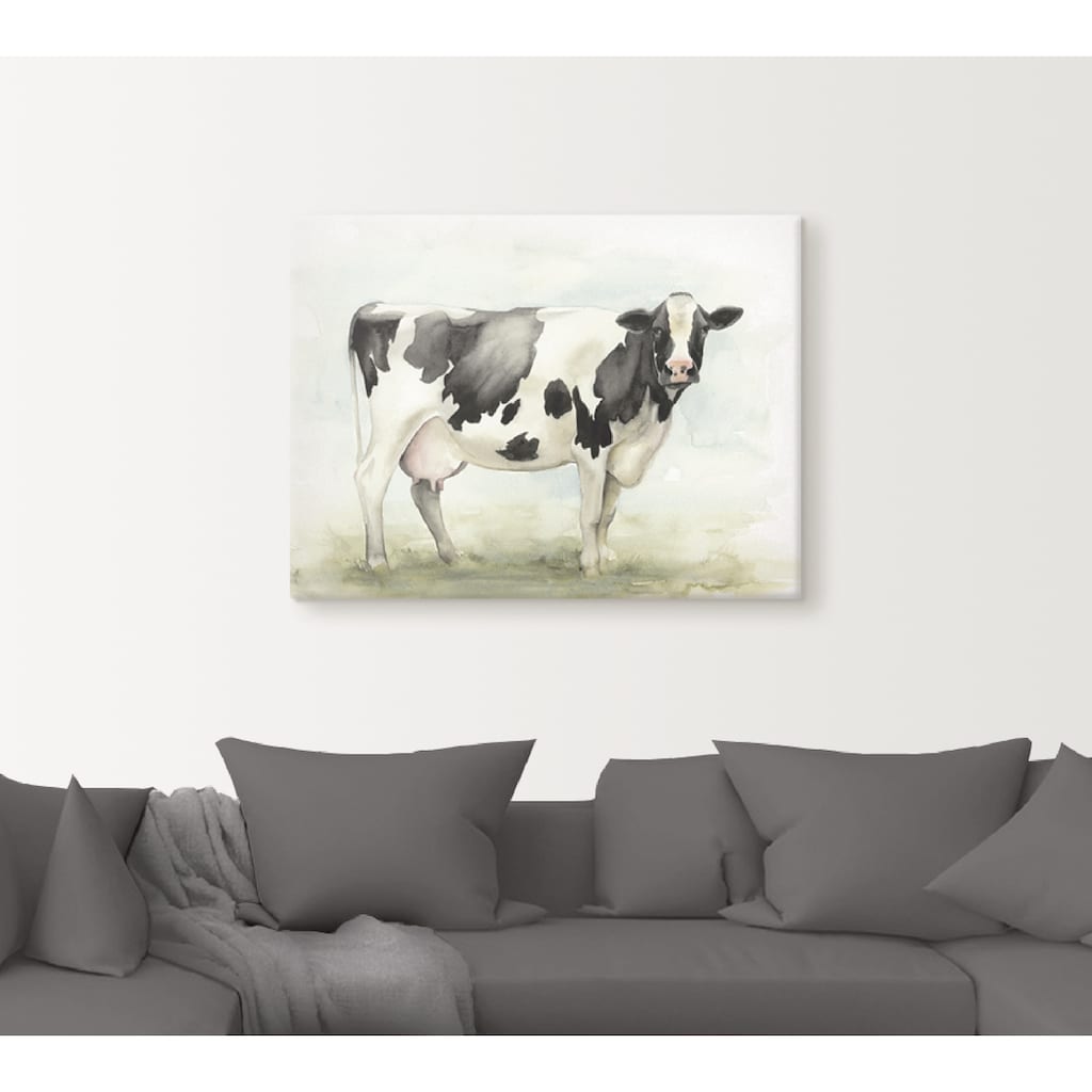 Artland Wandbild »Wasserfarben Kuh I«, Haustiere, (1 St.)