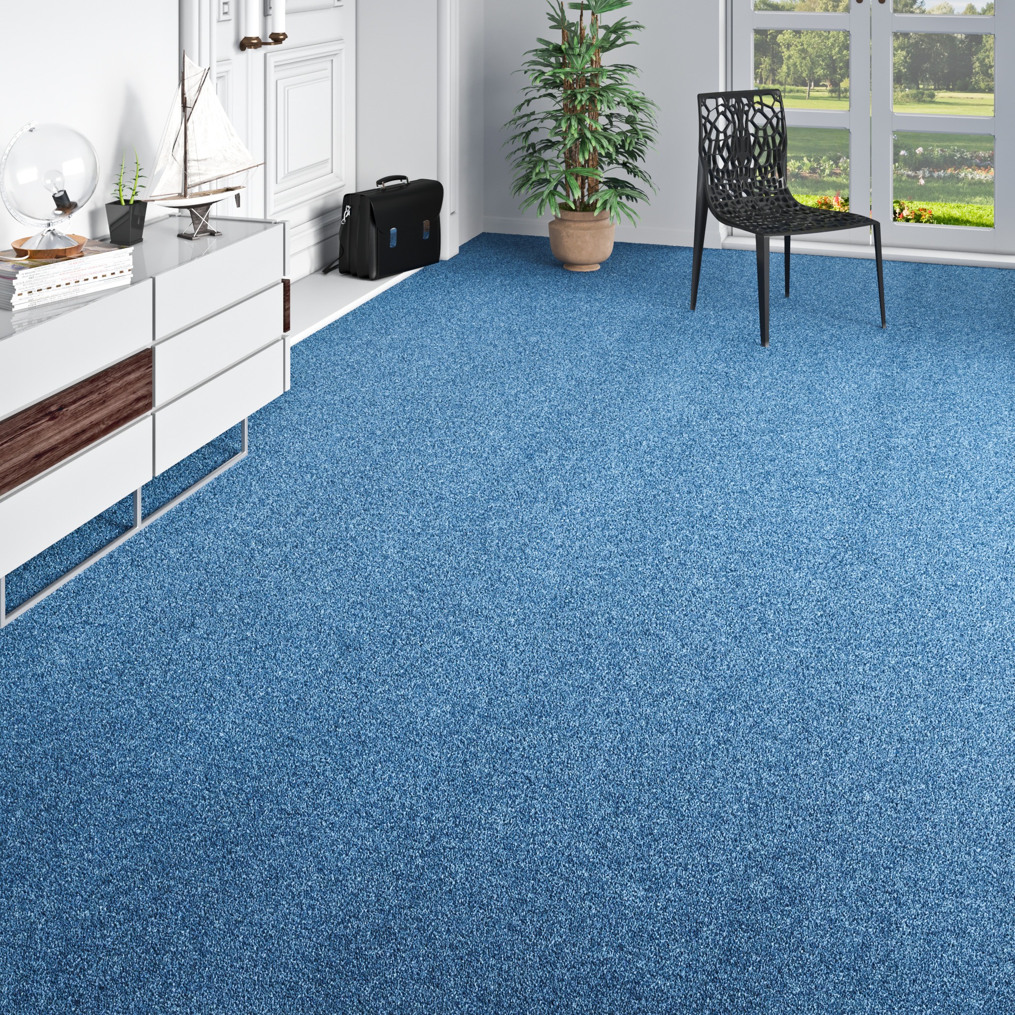 my home Teppichboden »Fortis, Schlinge, Made in Netherlands«, rechteckig, 5 mm Höhe, meliert, Breite 400 cm, strapazierfähig, Wohnzimmer