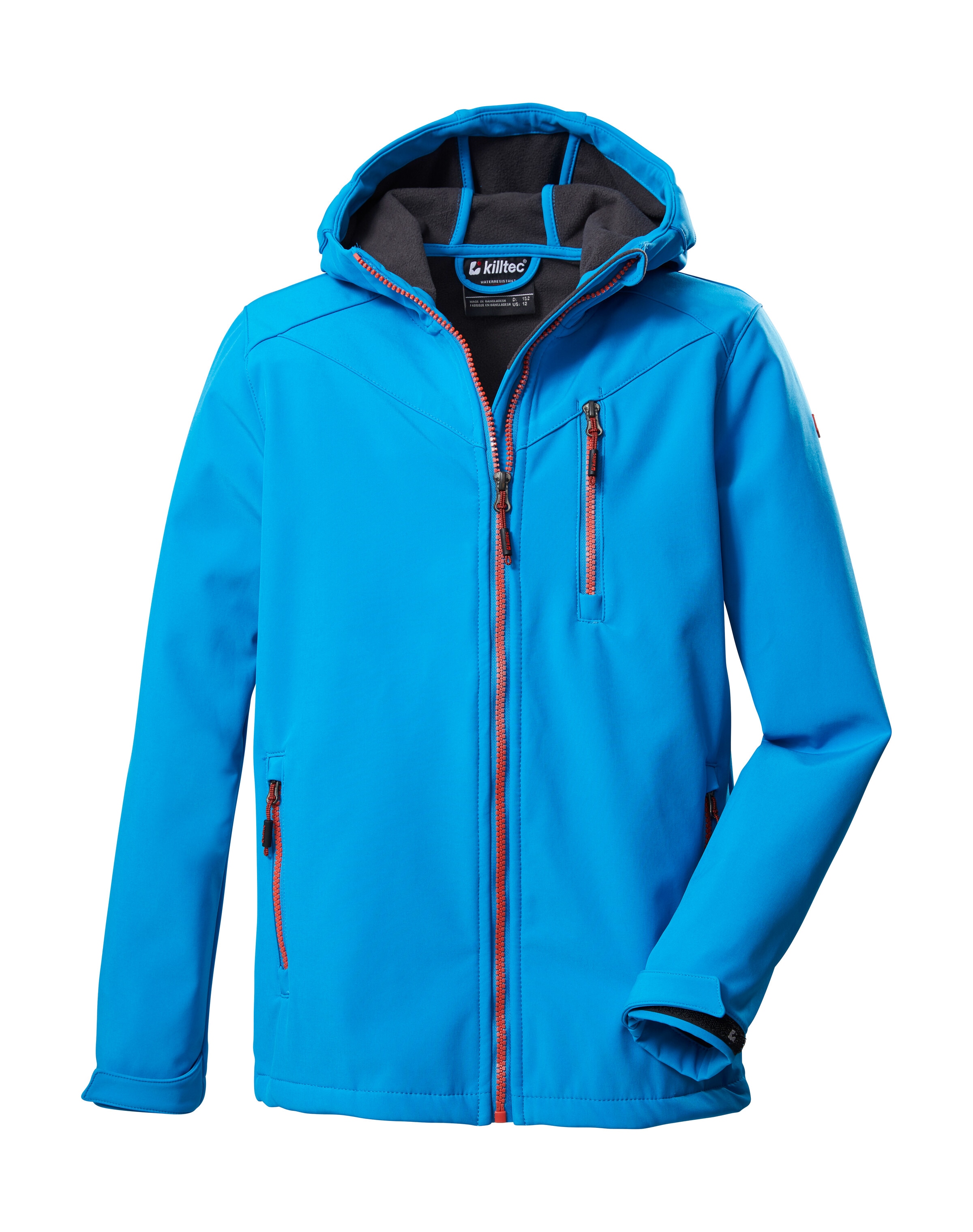 Killtec Softshelljacke »Boys Softshelljacke«, Wasserabweisende Softshelljacke mit Kapuze, Fleece und PFAs-frei