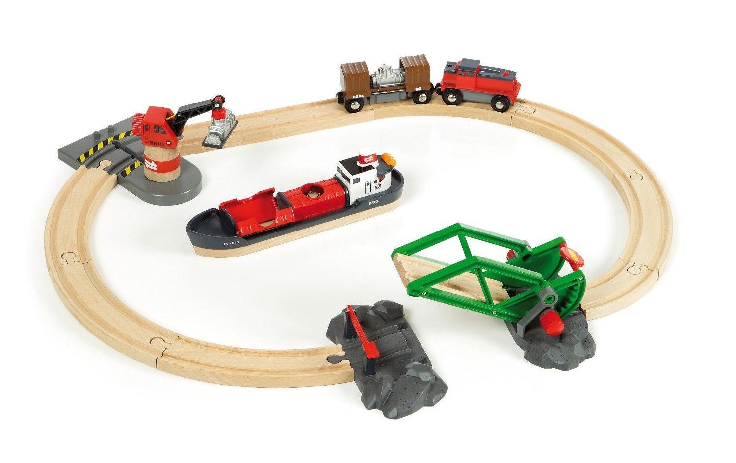 BRIO® Spielzeugeisenbahn-Erweiterung »BRIO® WORLD Container Hafen Set«, (Set)