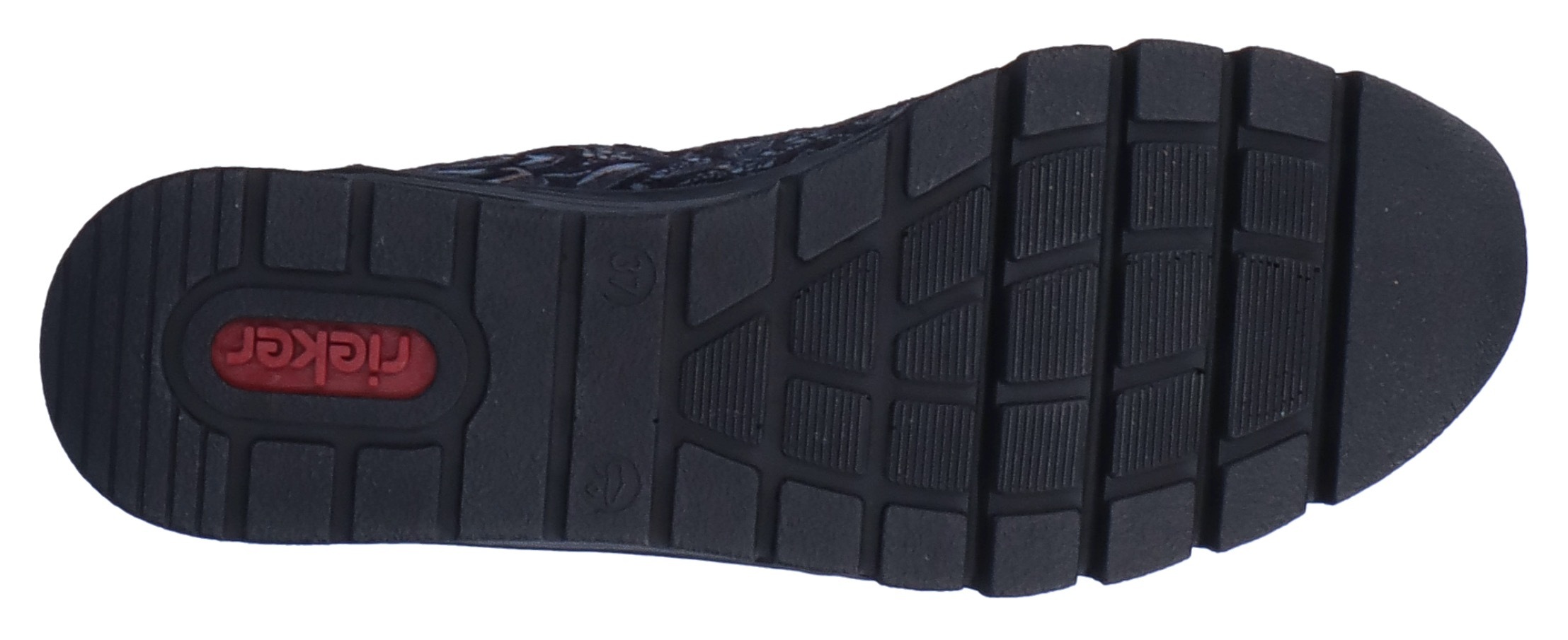 Rieker Wedgesneaker, mit floralem Druck, Freizeitschuh, Halbschuh, Schnürschuh