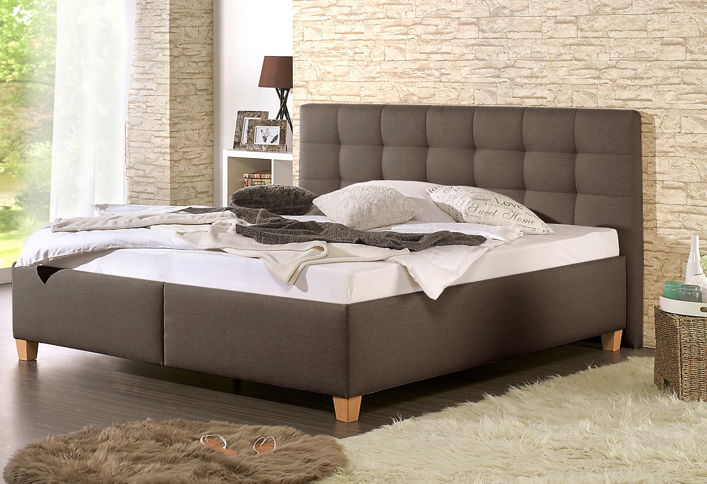 Maintal Polsterbett "Madane" wahlweise mit Matratze in den Härtegraden H2,H3 oder H4