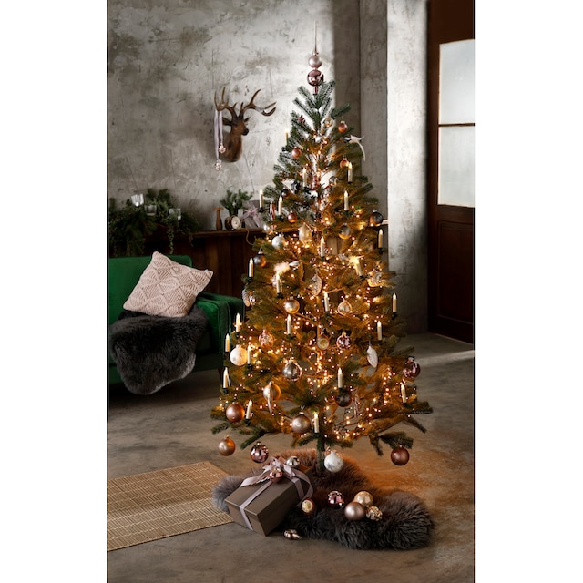 Home affaire Künstlicher Weihnachtsbaum »Weihnachtsdeko aussen, künstlicher  Christbaum, Tannenbaum«, Edeltanne, mit Metallständer acheter