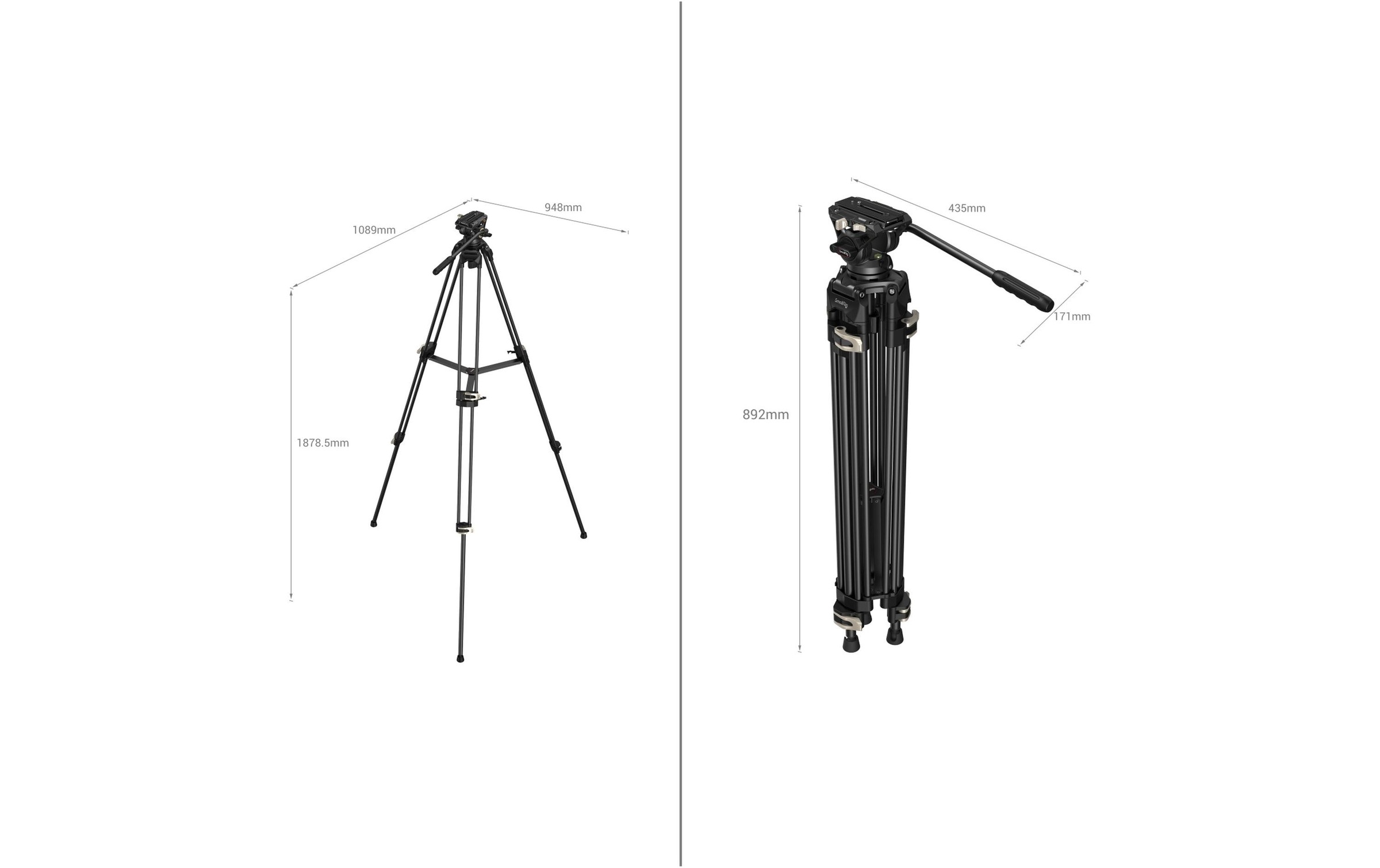 Dreibeinstativ »Smallrig Heavy-Duty Fluid Head AD-01«