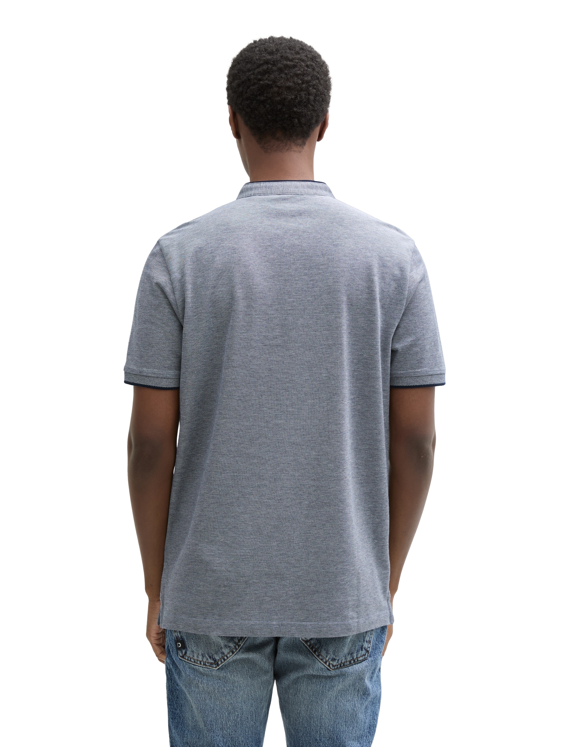 TOM TAILOR Denim Poloshirt, mit Logo Stickerei