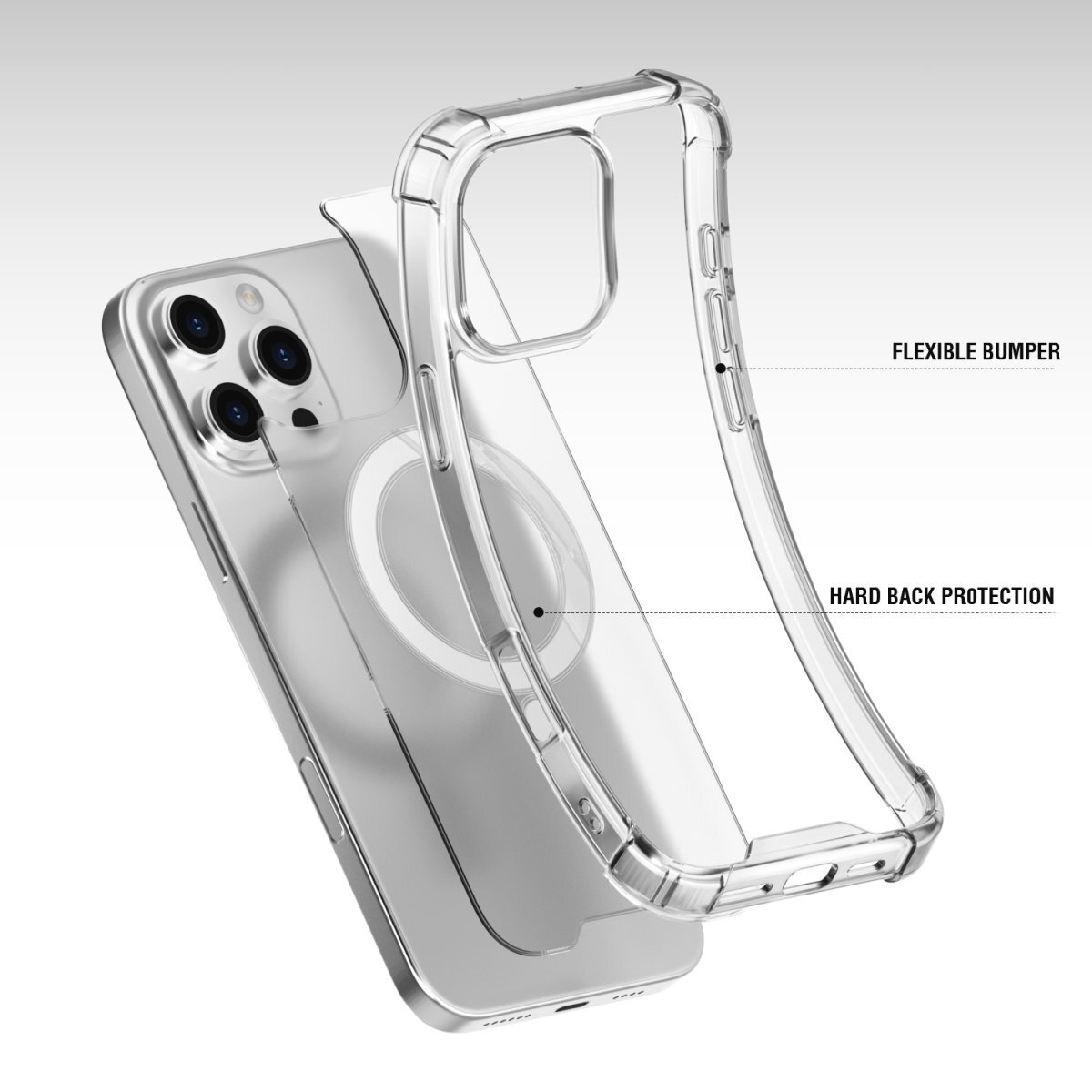 4smarts Handyhülle »Hybrid Case Ibiza für Apple iPhone 16 Pro Max«, Backcover, Schutzhülle, Handyschutzhülle, Case, Schutzcase, stossfest