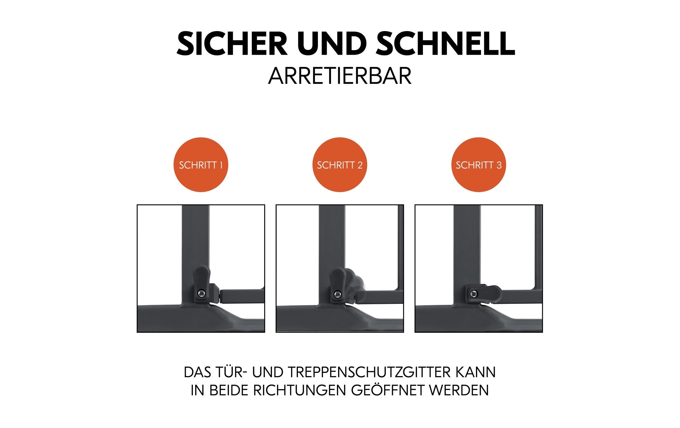 Hauck Türschutzgitter »Clear Step 2 Dark Grey«