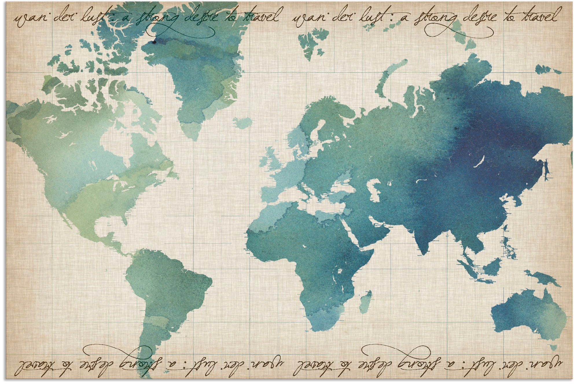 Artland Wandbild »Wasserfarben Weltkarte«, Landkarten, (1 St.), als  Alubild, Leinwandbild, Wandaufkleber oder Poster in versch. Grössen online  shoppen | Jelmoli-Versand