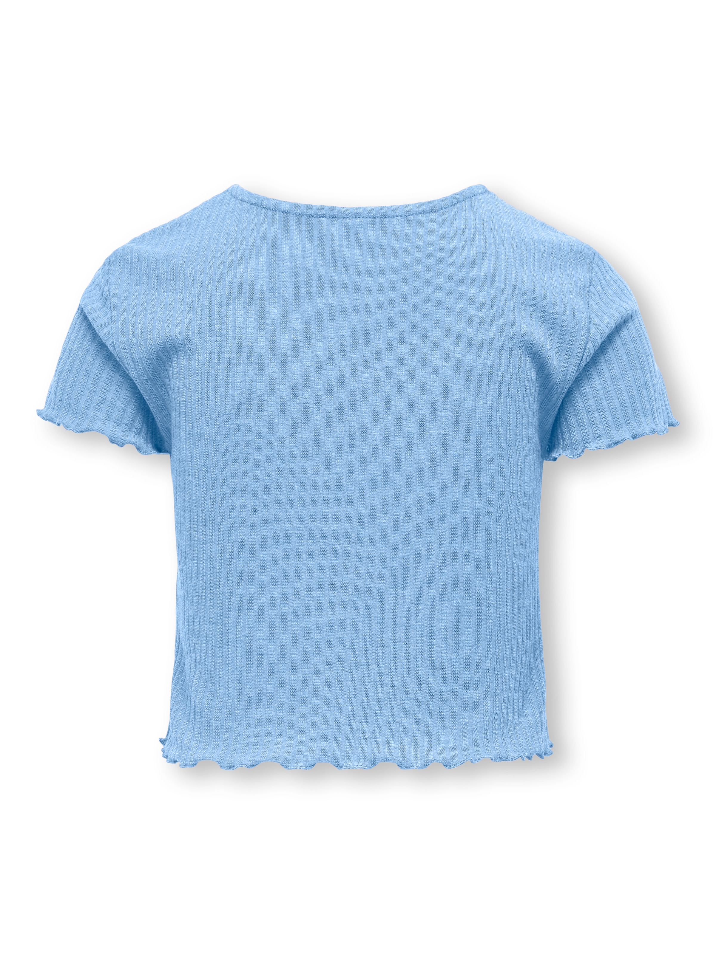 KIDS ONLY Kurzarmshirt »KOGNELLA S/S O-NECK TOP NOOS JRS«, mit süsser Wellenkante