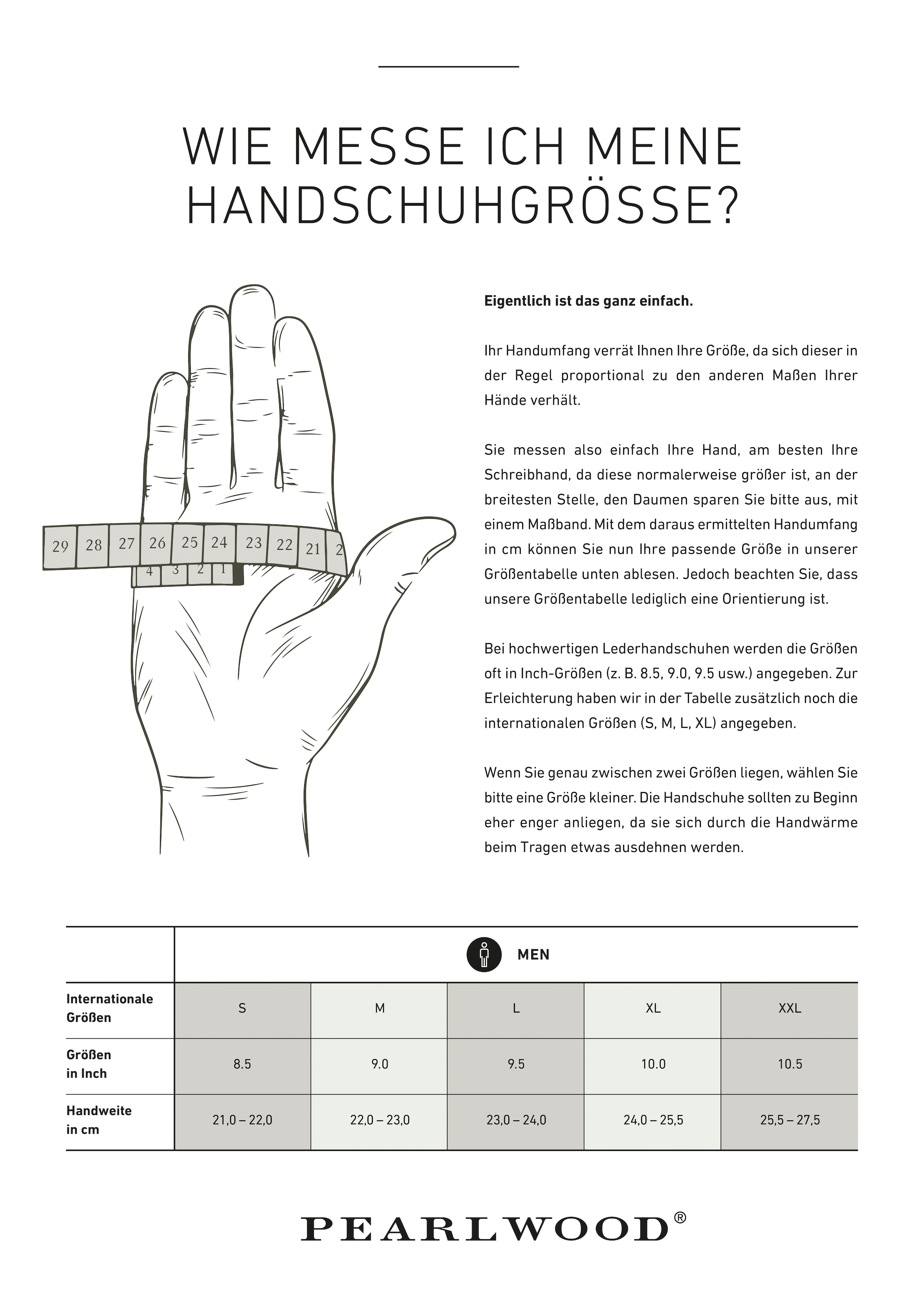 PEARLWOOD Lederhandschuhe »Miles«, Touchscreen proofed - 10 Finger System