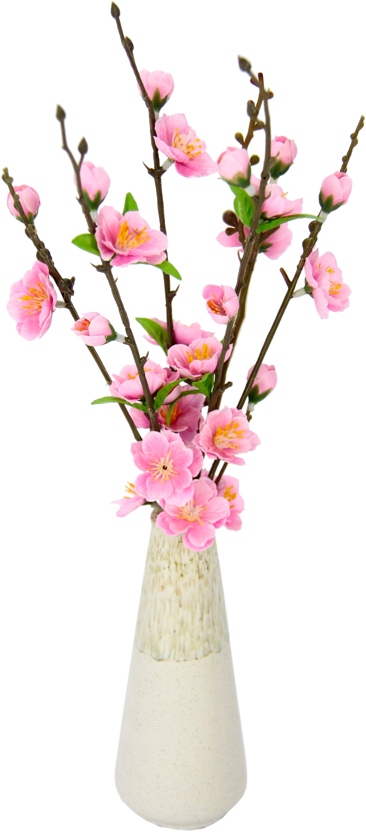 I.GE.A. Kunstblume »Kirschblütenbund«, Vase aus Keramik