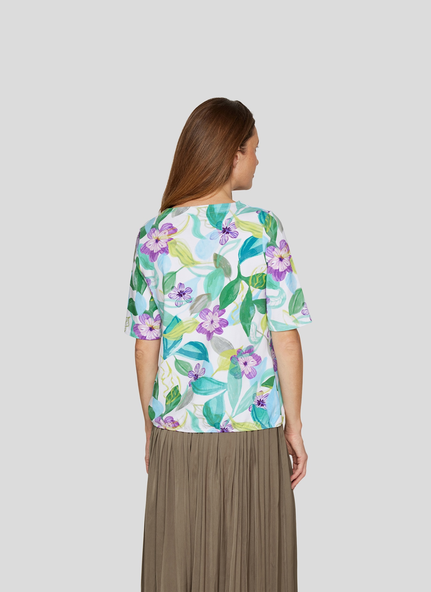 Rabe Kurzarmshirt, mit floralem Muster