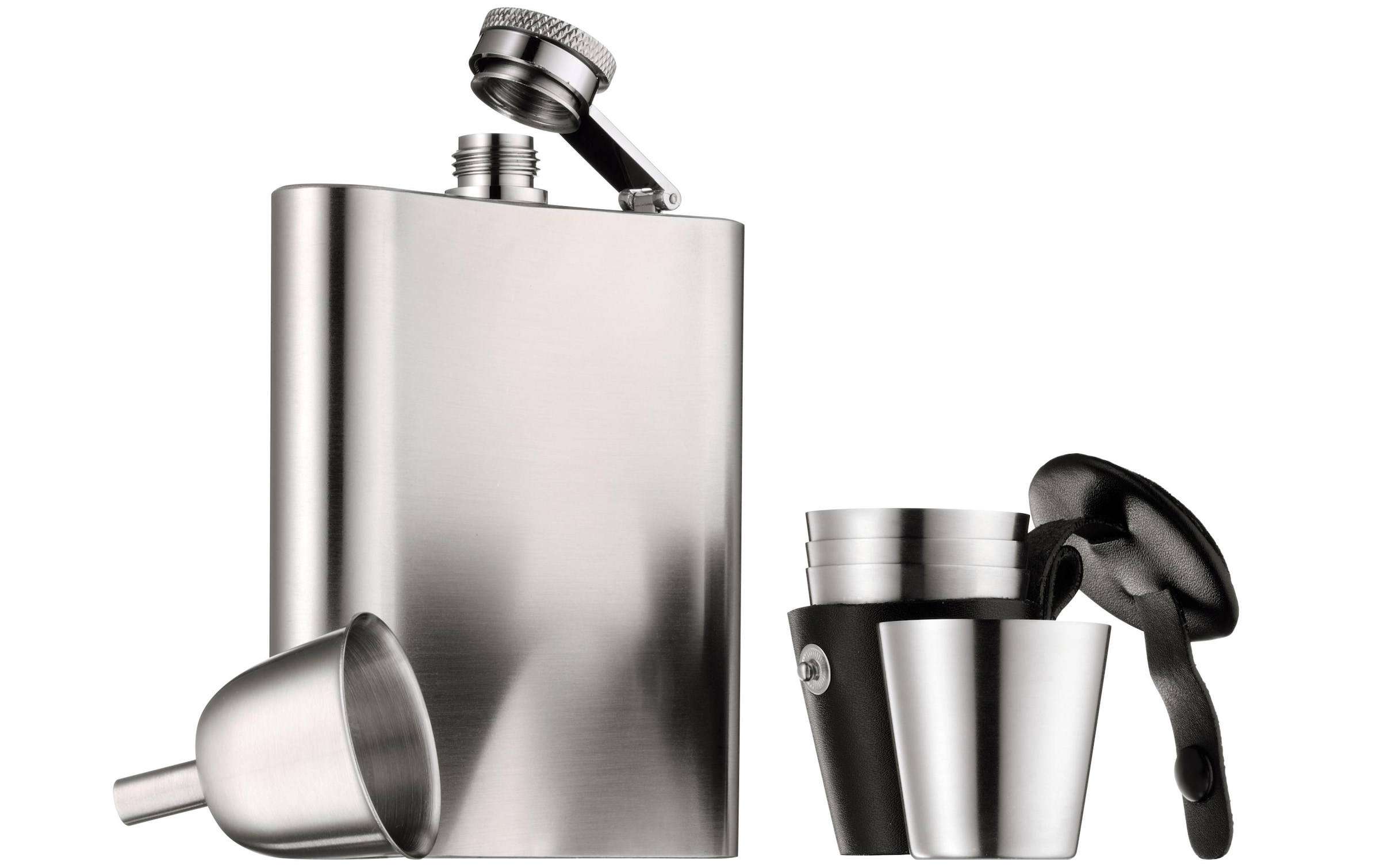 WMF Set de petaca Manhattan de 6 piezas Cromargan plata