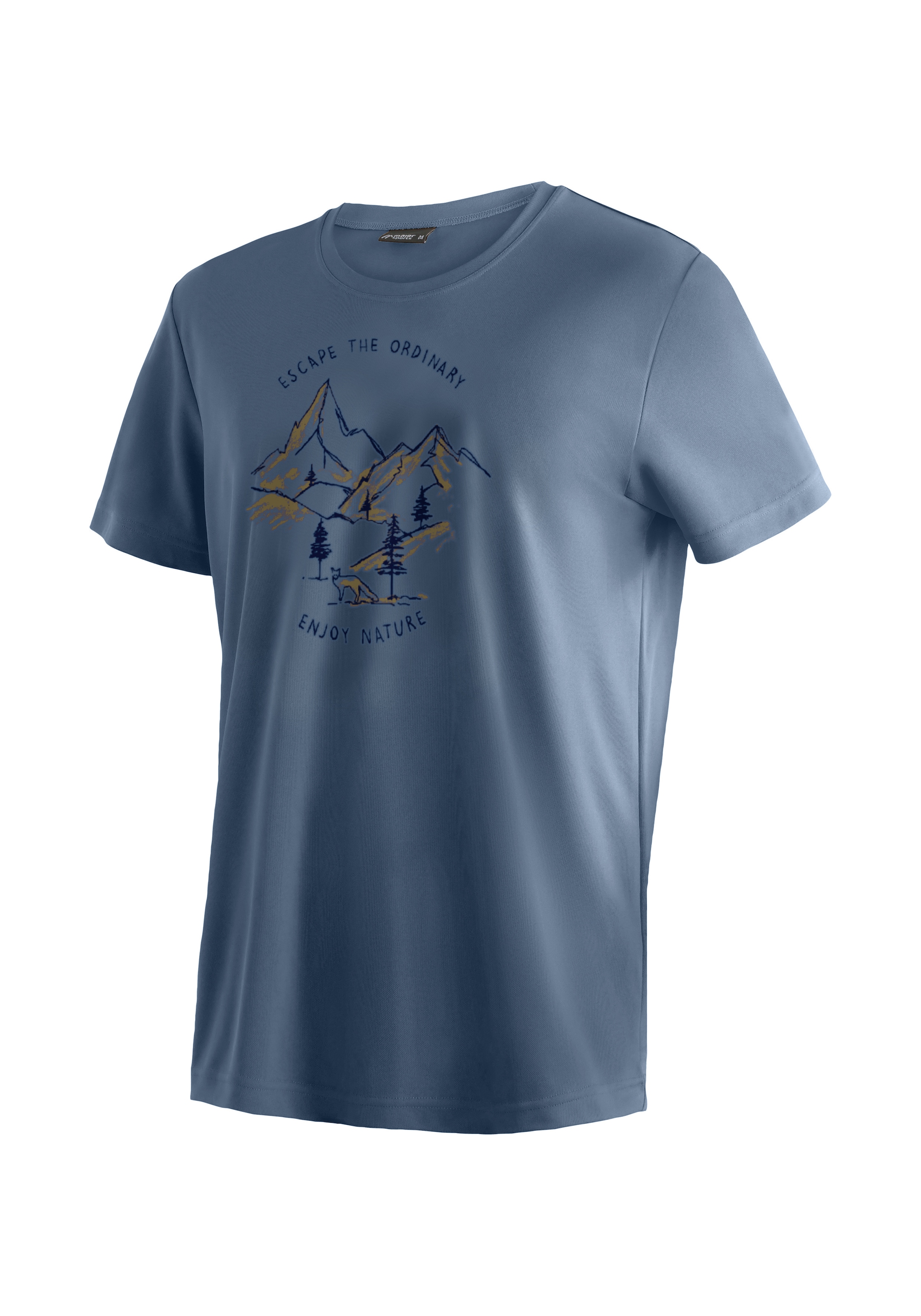 Maier Sports T-Shirt "Dieter Print" Herren Kurzarmshirt, leichtes Sommer Funktionsshirt, Rundhals, Reg Fit