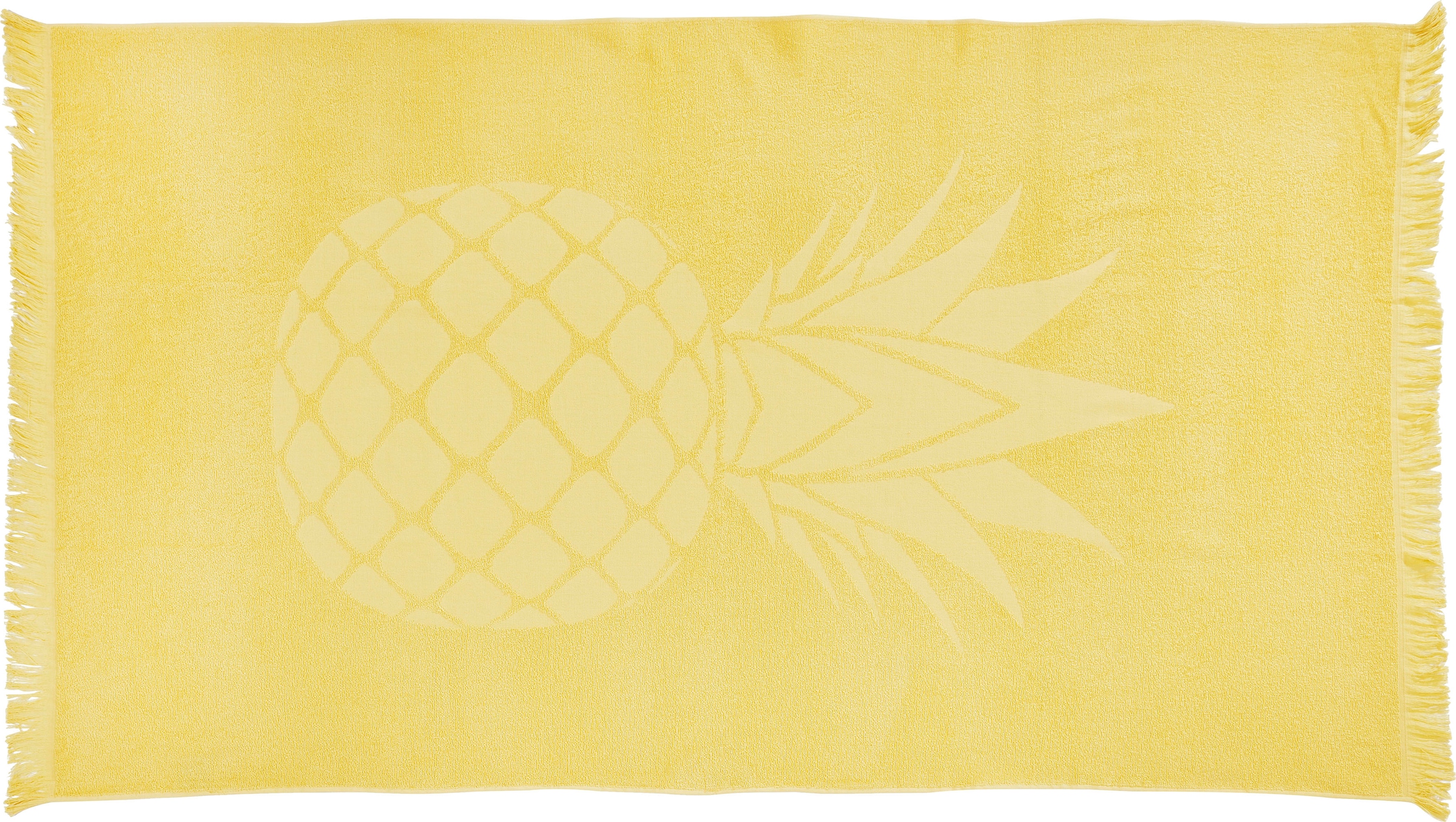 done.® Hamamtücher »Pineapple«, (1 St.), saugfähige Frottier-Innenseite, ideal als Sauna- oder Strandtuch