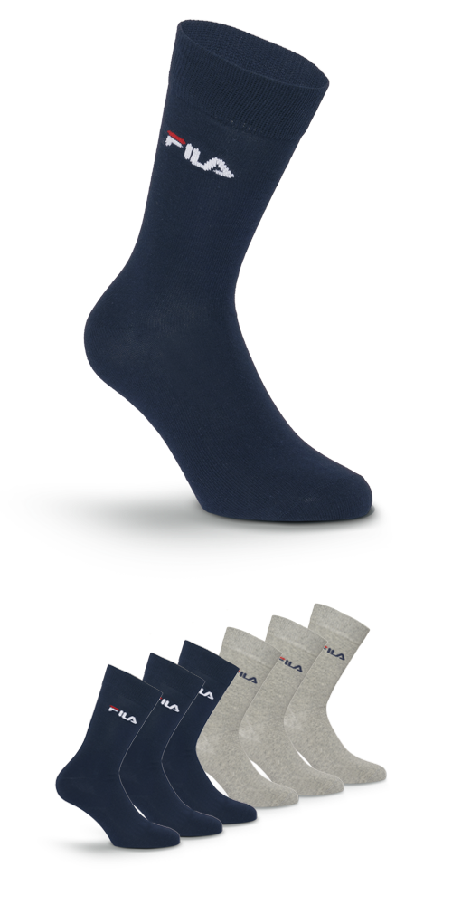 Fila Businesssocken »UNISEX LIFESTYLE PLAIN SOCKS« 6 Paar tlg. mit eingestrickem Logo