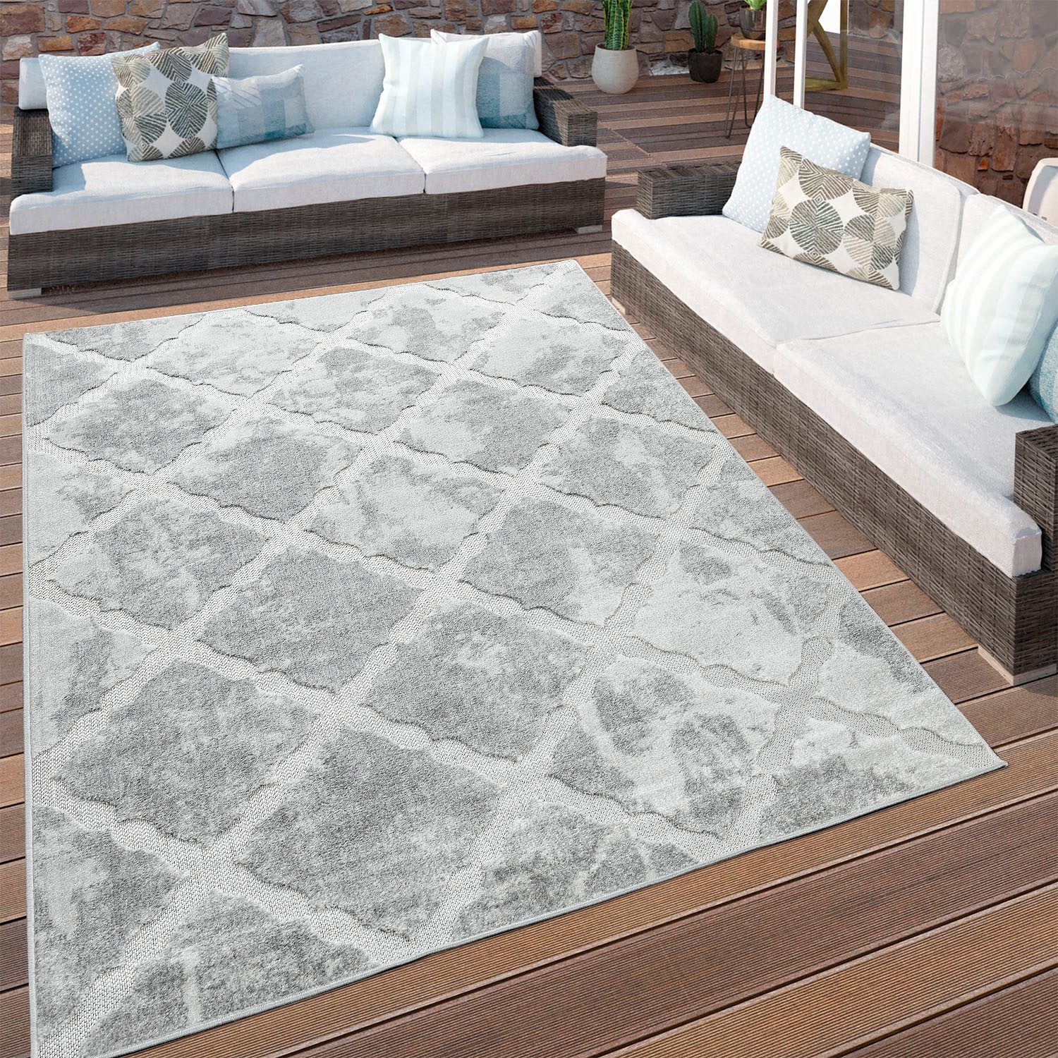 Paco Home Teppich »Stilo 859«, rechteckig, Hoch-Tief-Struktur, In- und Outdoor... kaufen