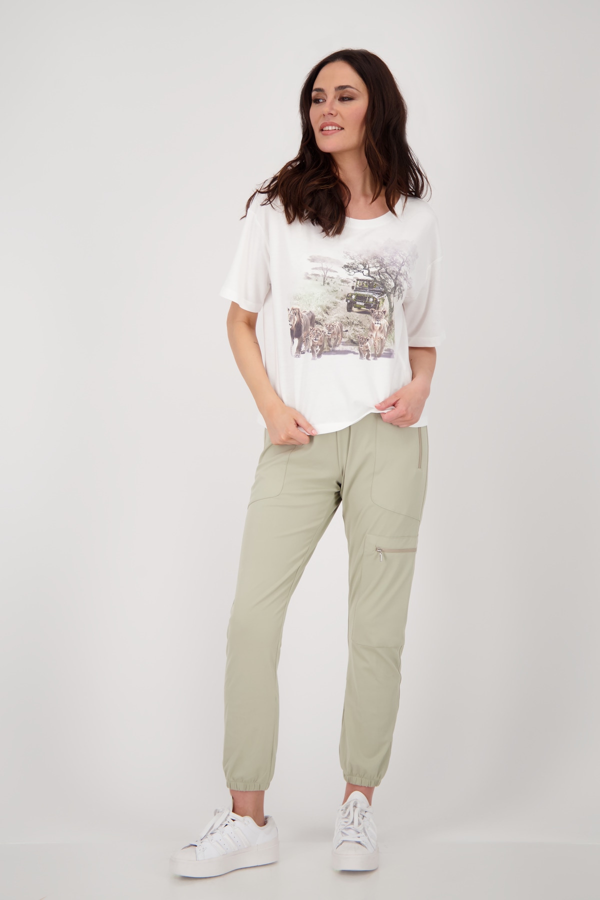 Monari Rundhalsshirt, mit Frontprint