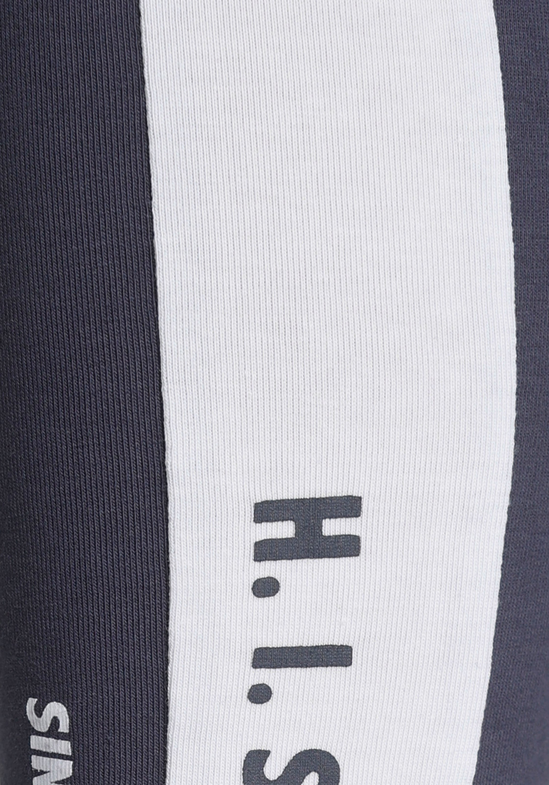 H.I.S Leggings, mit weissem Seitenstreifen und Logodruck
