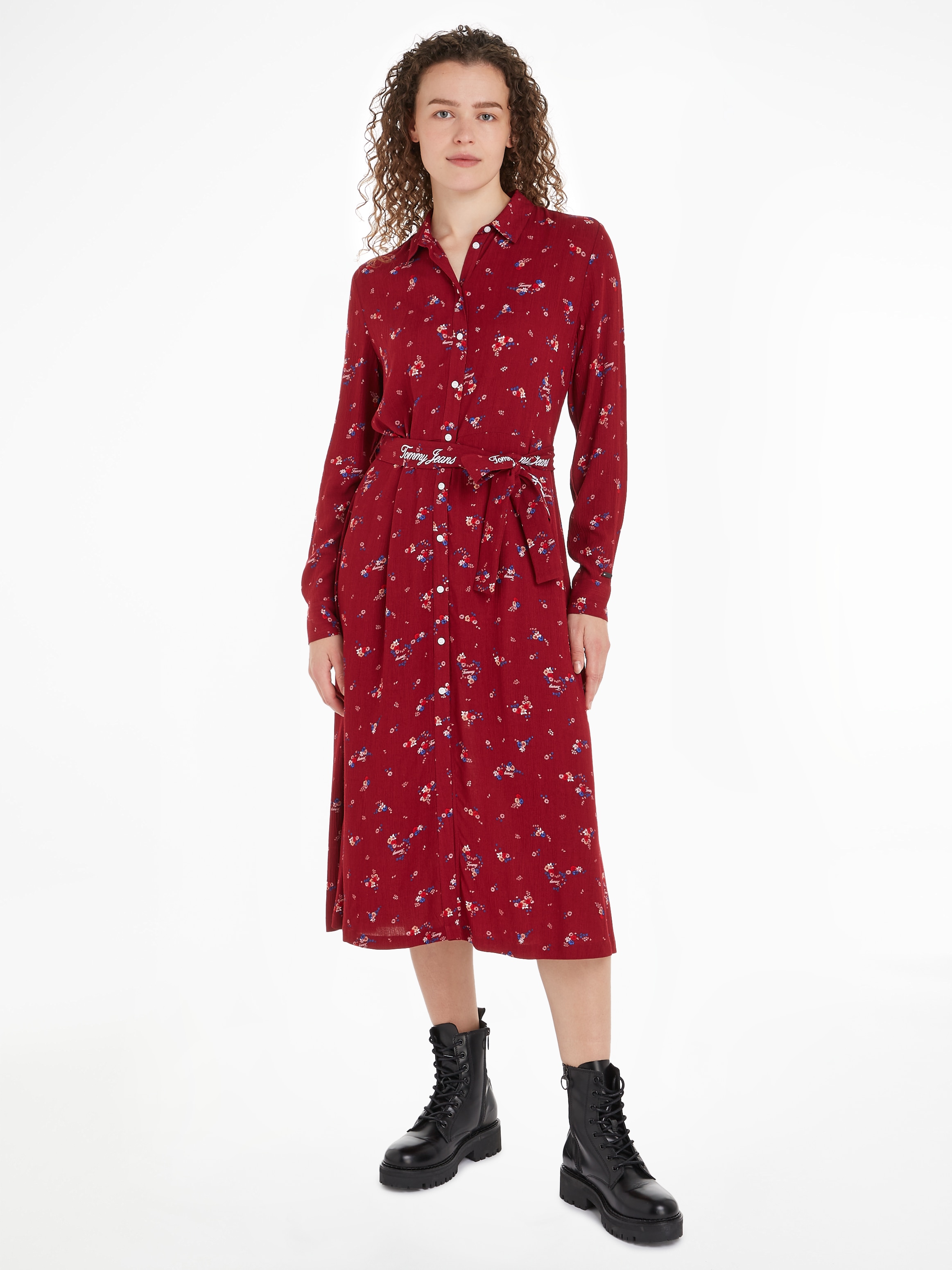 Hemdblusenkleid »TJW FLORAL BELT SHIRT DRESS EXT«, Grosse Grössen