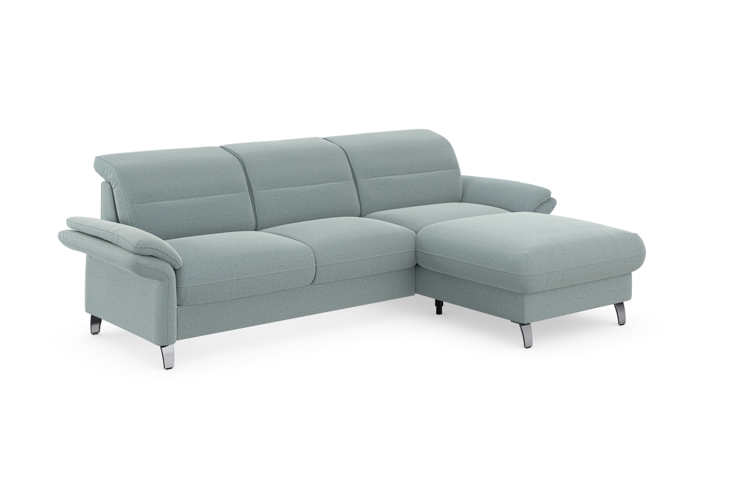 sit&more Ecksofa »Grenoble L-Form mit Federkern«, wahlweise mit Bettfunktion, Bettkasten, Arm- und Kopfteilverstellung