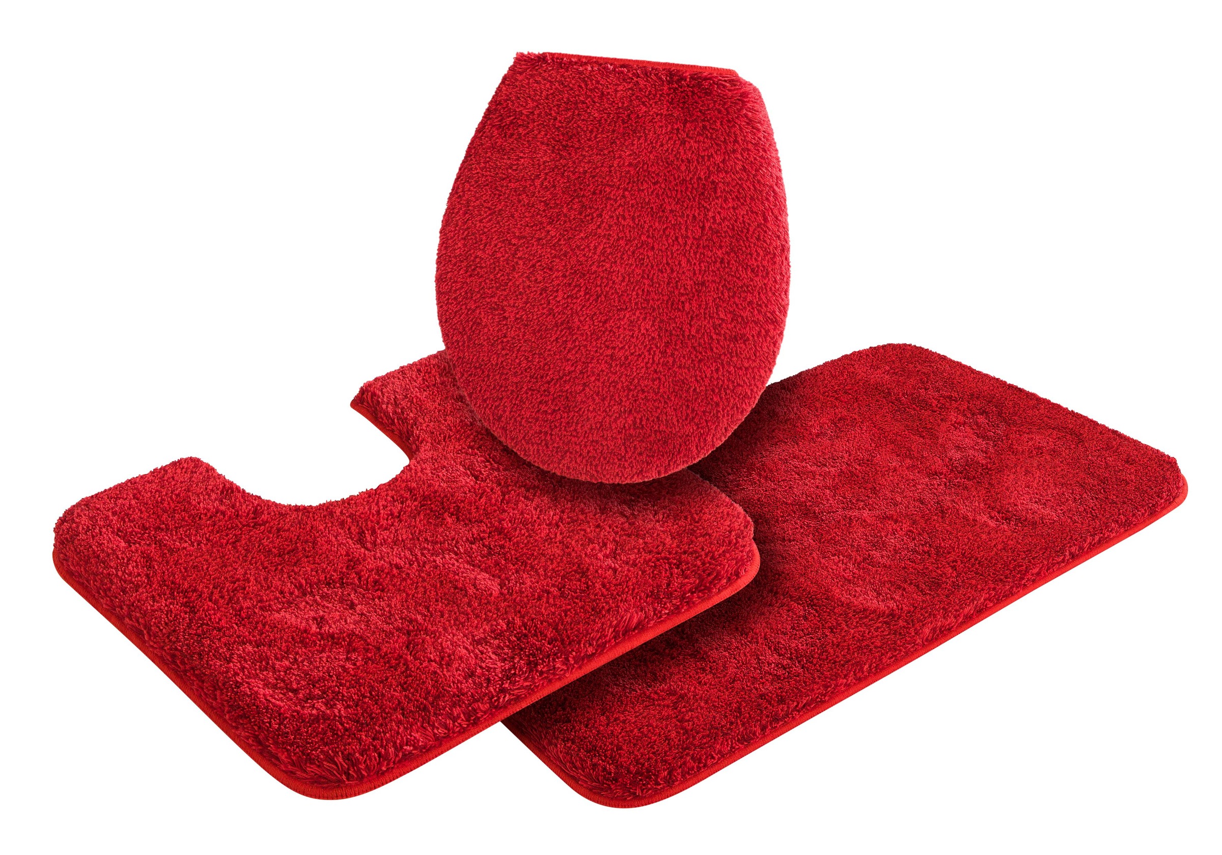 Grund Badematte »Melos, Badvorleger, Badezimmer Teppich, sehr weich«, rutschhemmend beschichtet, fussbodenheizungsgeeignet, melierte Optik, sehr weicher Flor, Melange-Effekt, Made in Europe