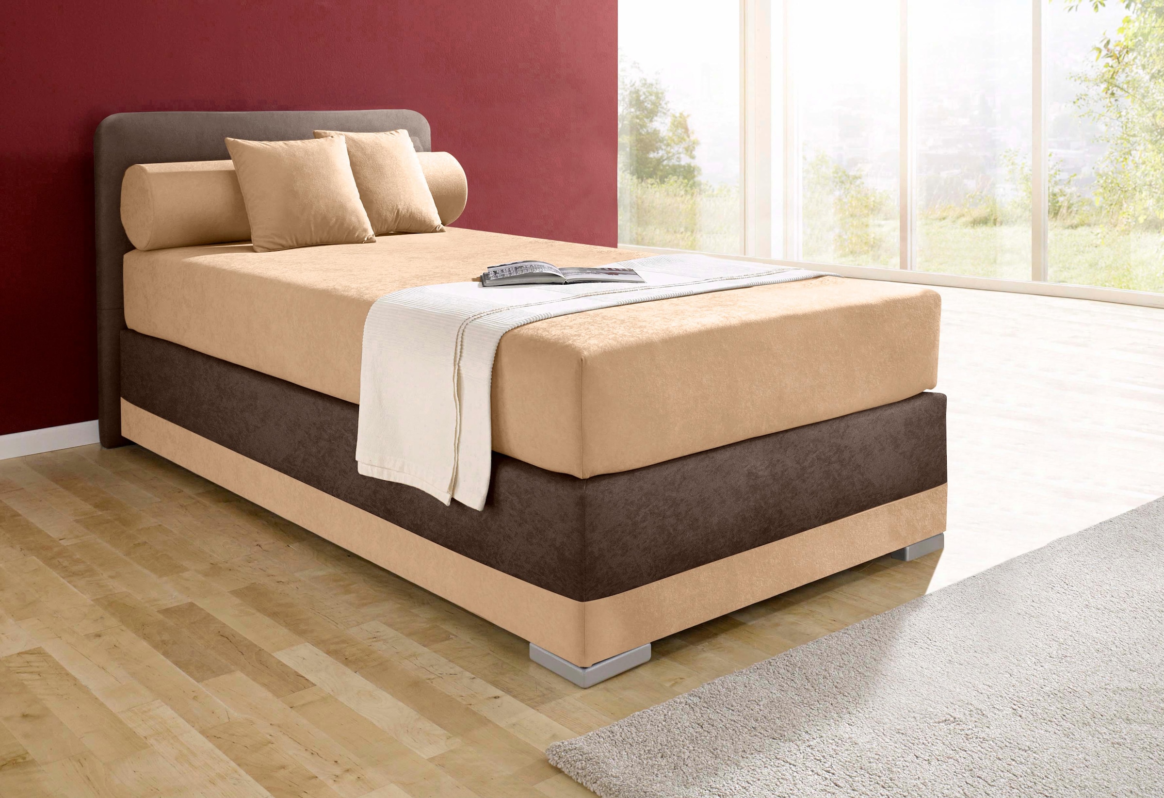 Maintal Boxspringbett "Lago" in 3 verschiedenen Matratzenarten, H2 oder H3