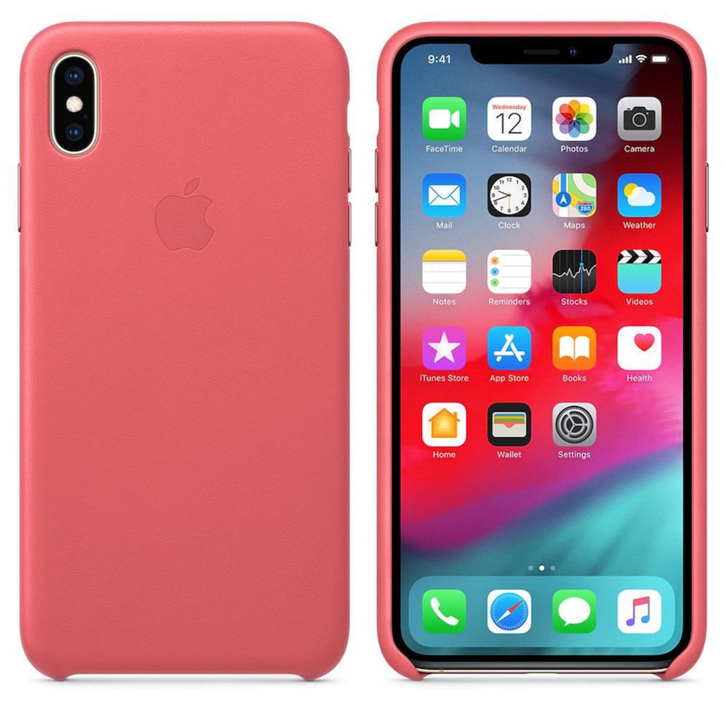 Apple Smartphone-Hülle »Apple iPhone XsM Leder Case Peony Pink«