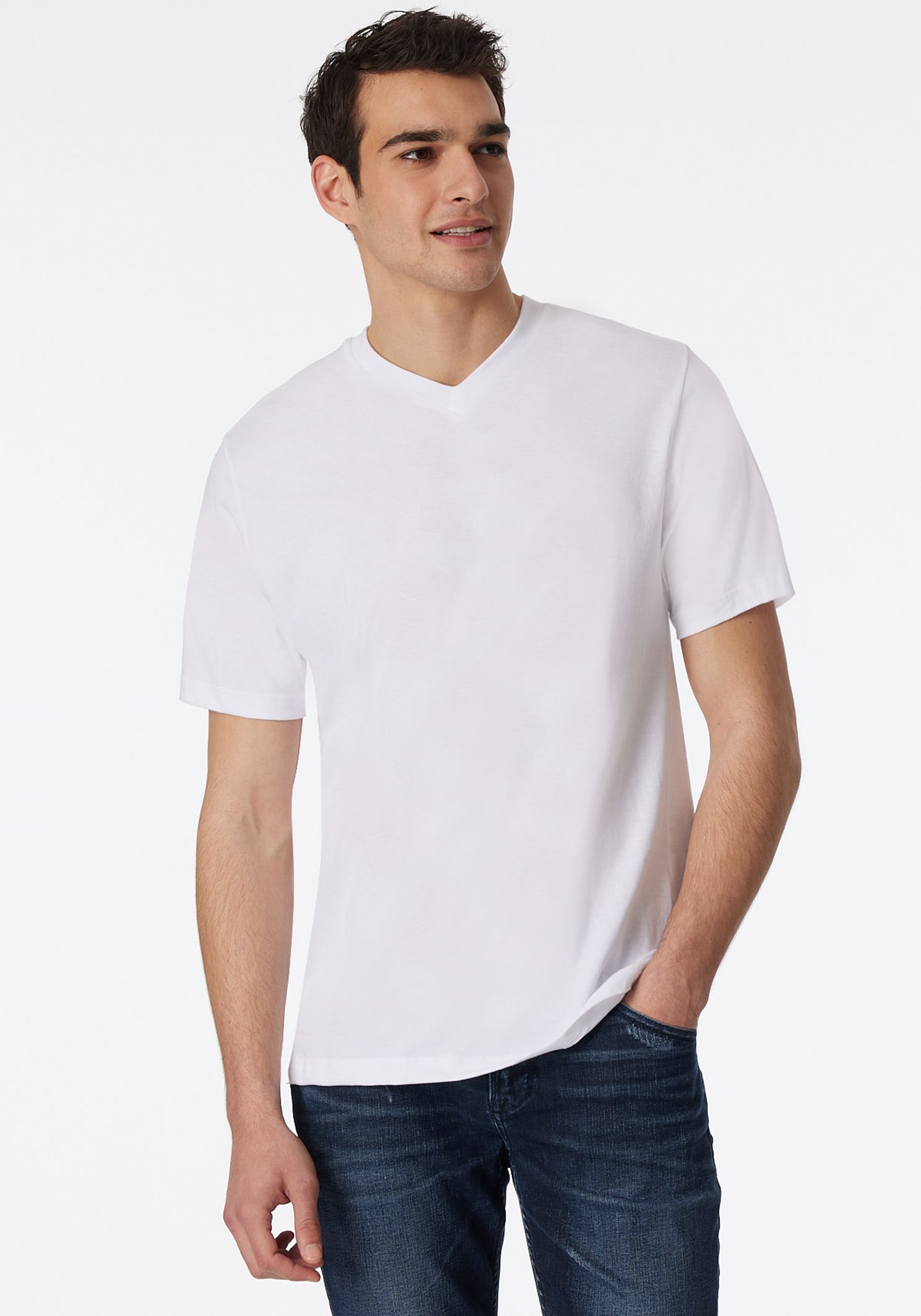 Schiesser V-Shirt »"Essentials"«, (2er-Pack), mit V-Ausschnitt