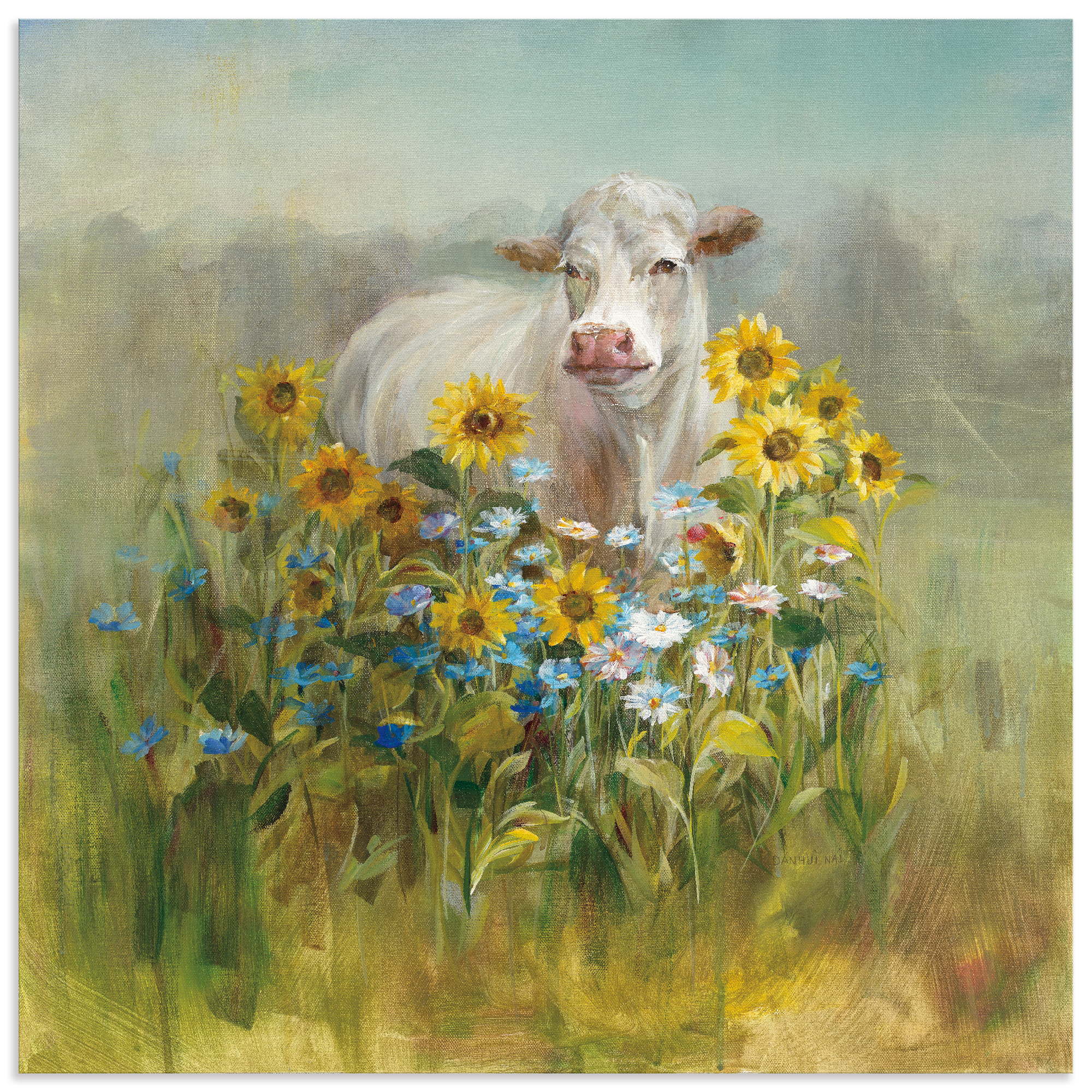 Artland Wandbild "Farm and Field I" Kuhbilder 1 Stk. tlg. als Alubild, Leinwandbild, Poster, Wandaufkleber in verschied. Grössen