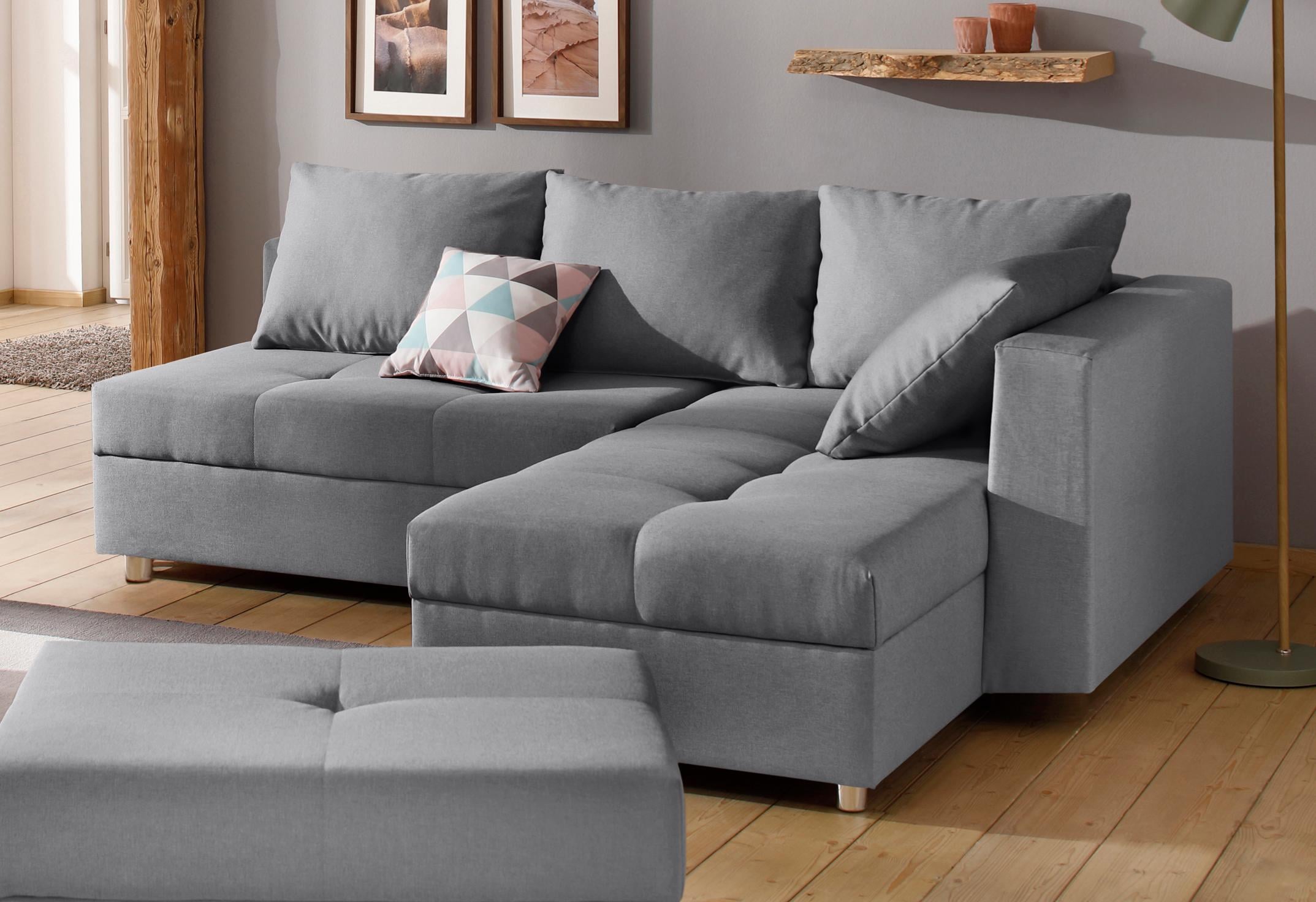 Home affaire Ecksofa »Italia L-Form«, mit Bettfunktion, mit Federkern