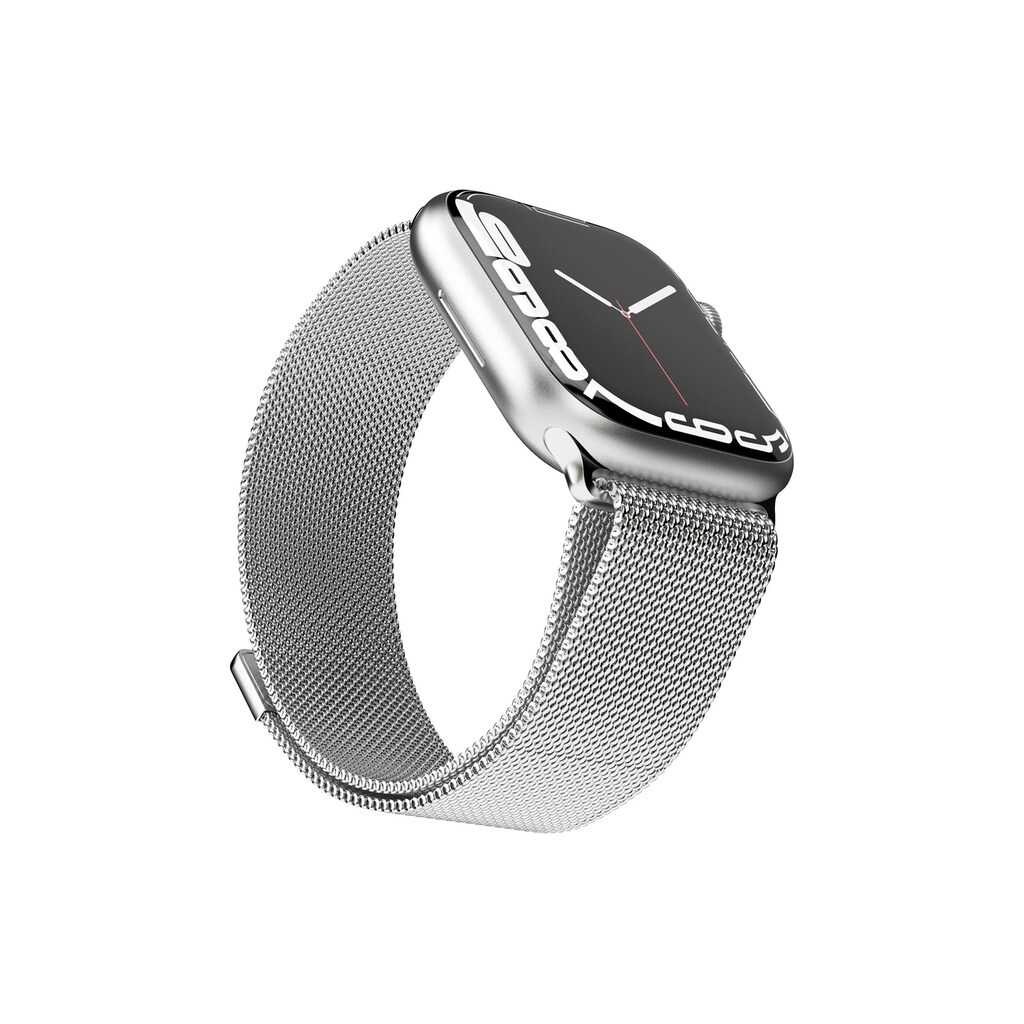 VONMÄHLEN Uhrenarmband »Milanese Loop Apple Watch 42/44/45/49 mm Silver«